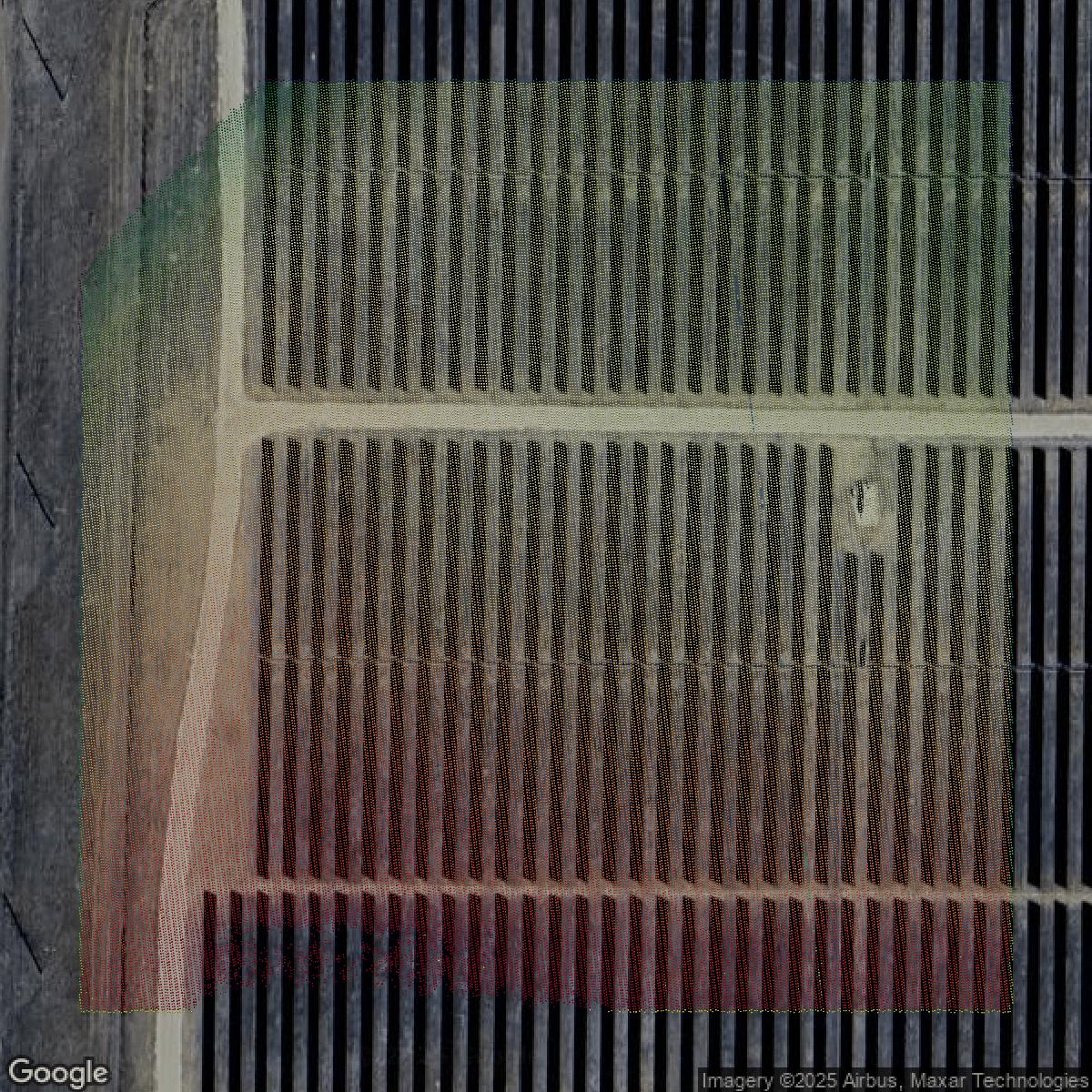 This image shows a LiDAR point cloud in Arapahoe County created using GIS data in Equator.