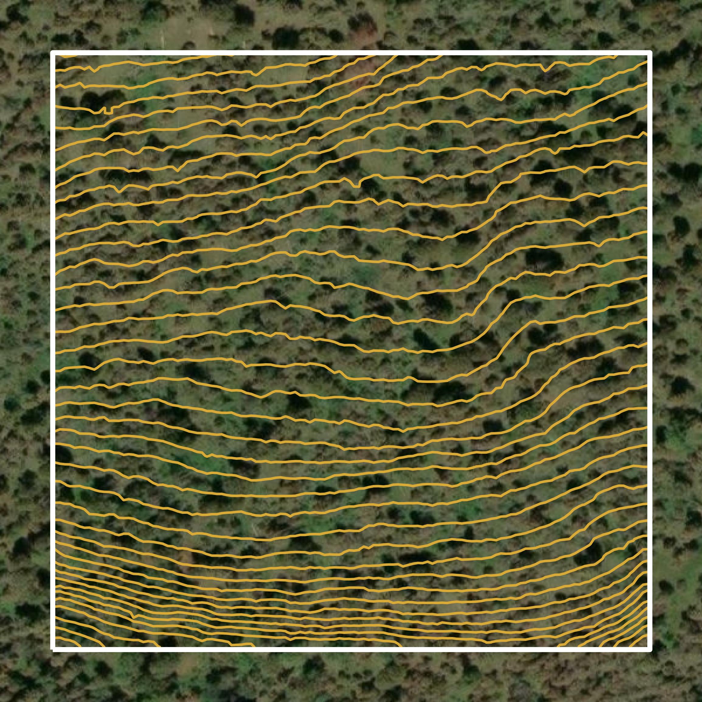 This image shows a contour map in Archuleta County created using GIS data in Equator.