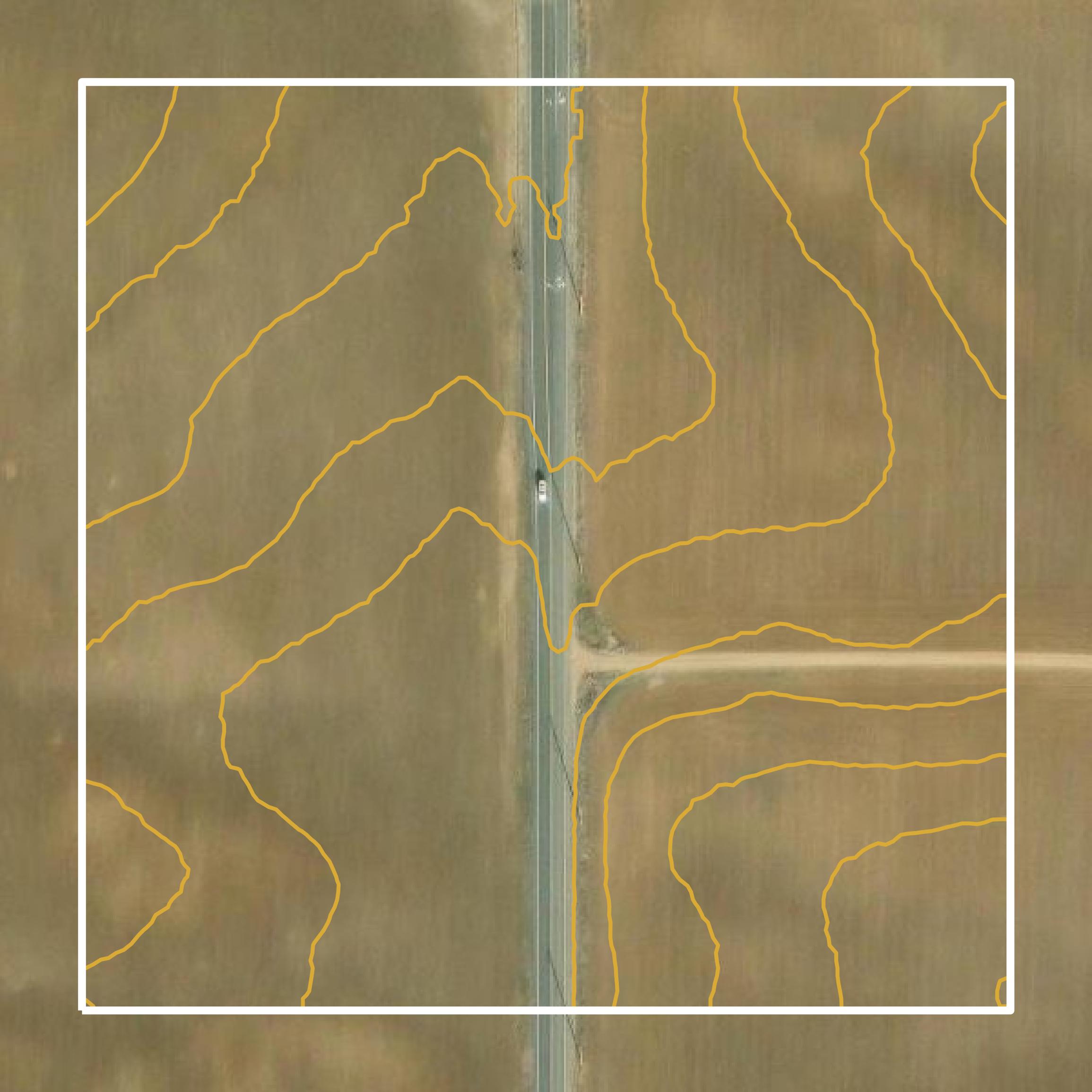 This image shows a contour map in Boulder County created using GIS data in Equator.