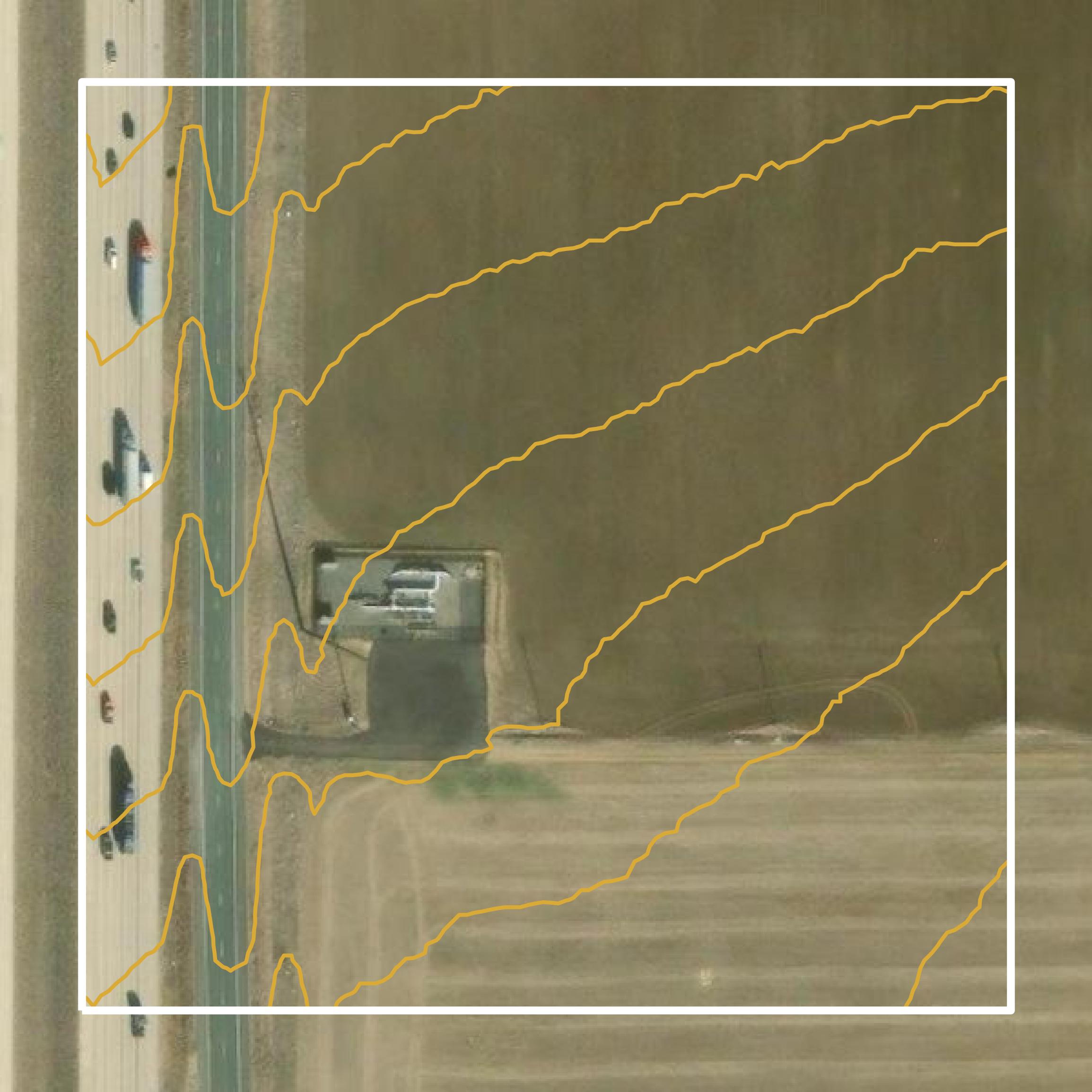 This image shows a contour map in Broomfield County created using GIS data in Equator.