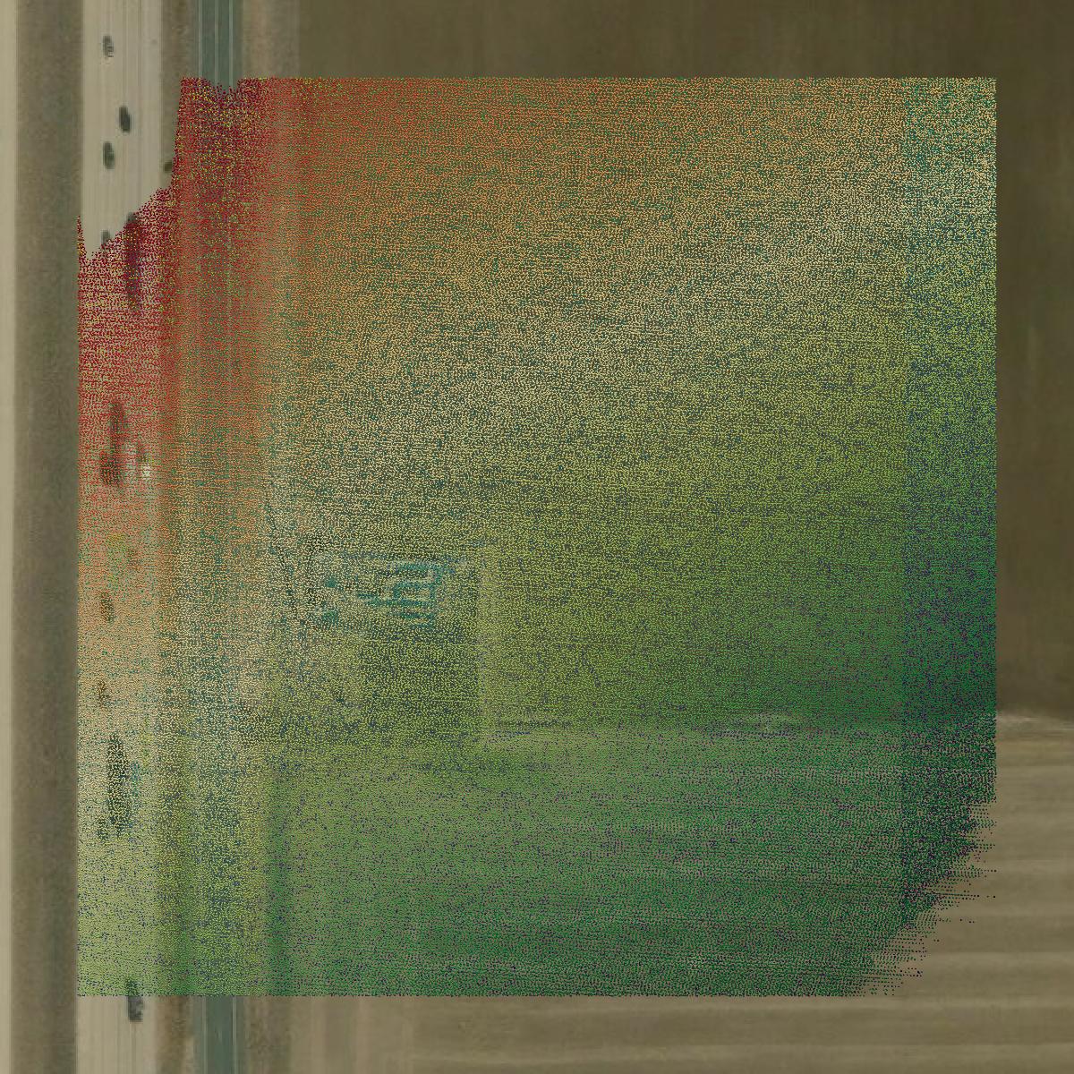 This image shows a LiDAR point cloud in Broomfield County created using GIS data in Equator.