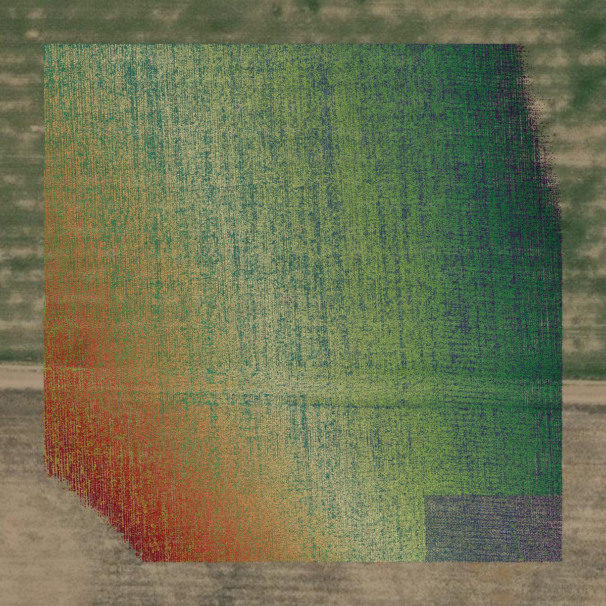 This image shows a LiDAR point cloud in Cheyenne County created using GIS data in Equator.