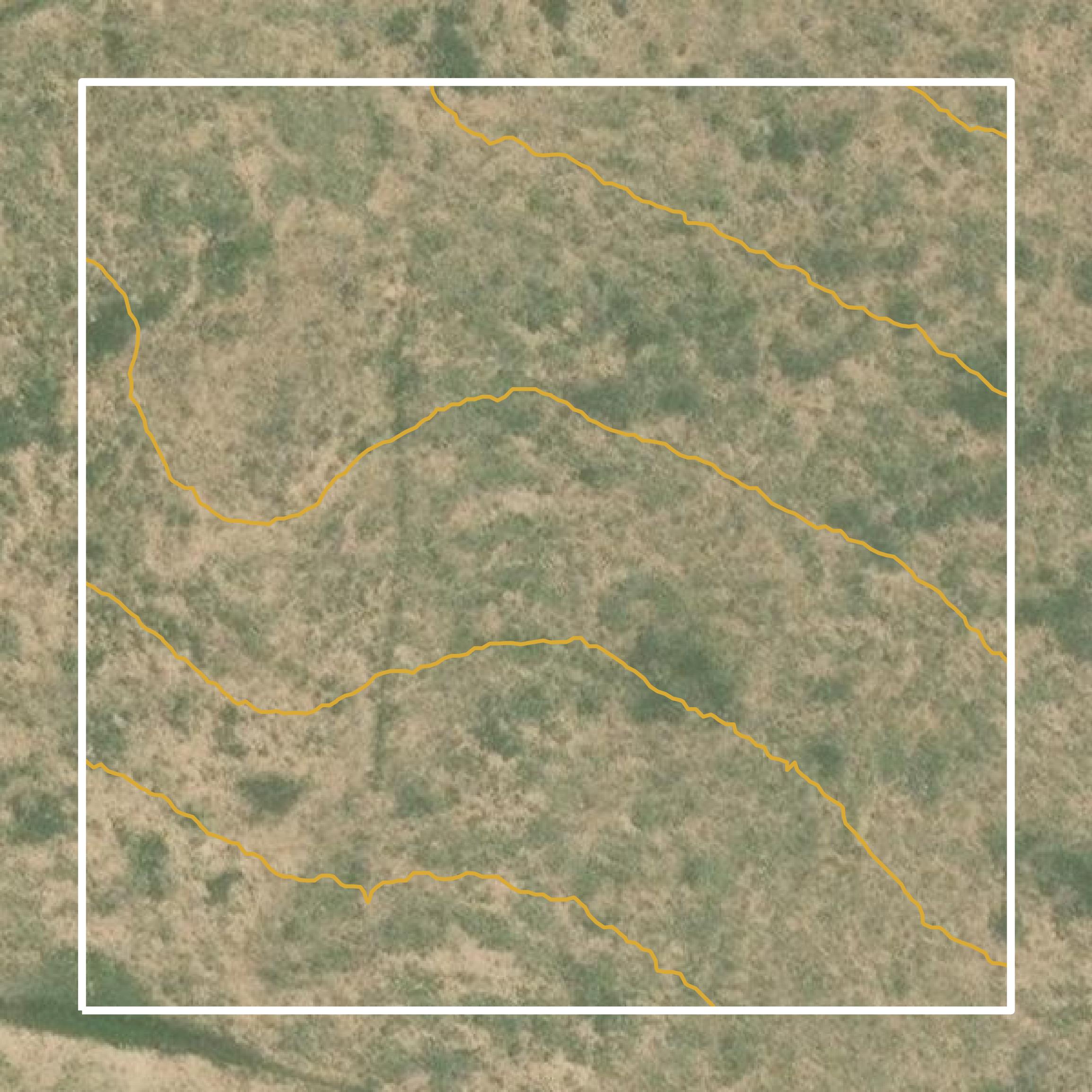 This image shows a contour map in Crowley County created using GIS data in Equator.