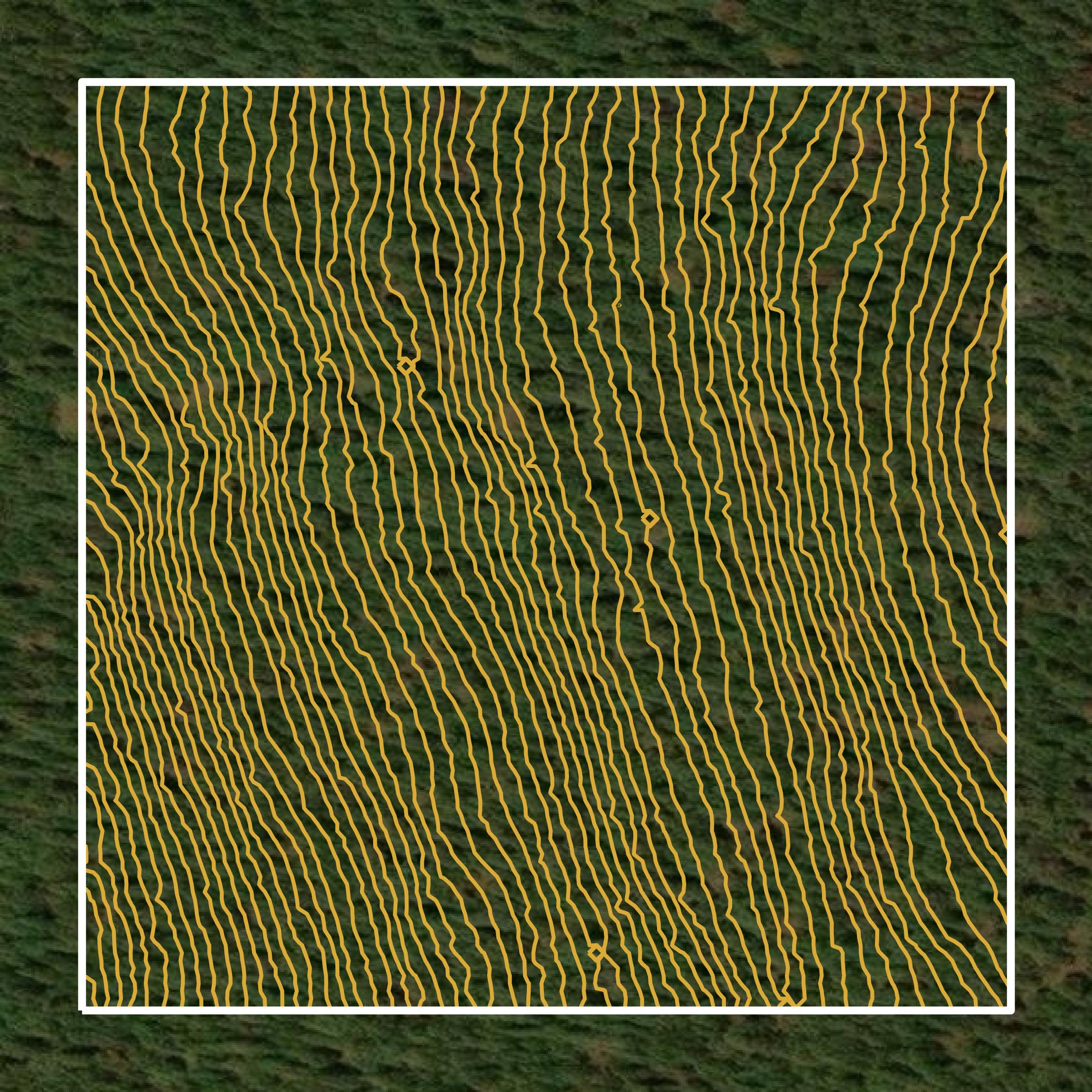 This image shows a contour map in Eagle County created using GIS data in Equator.