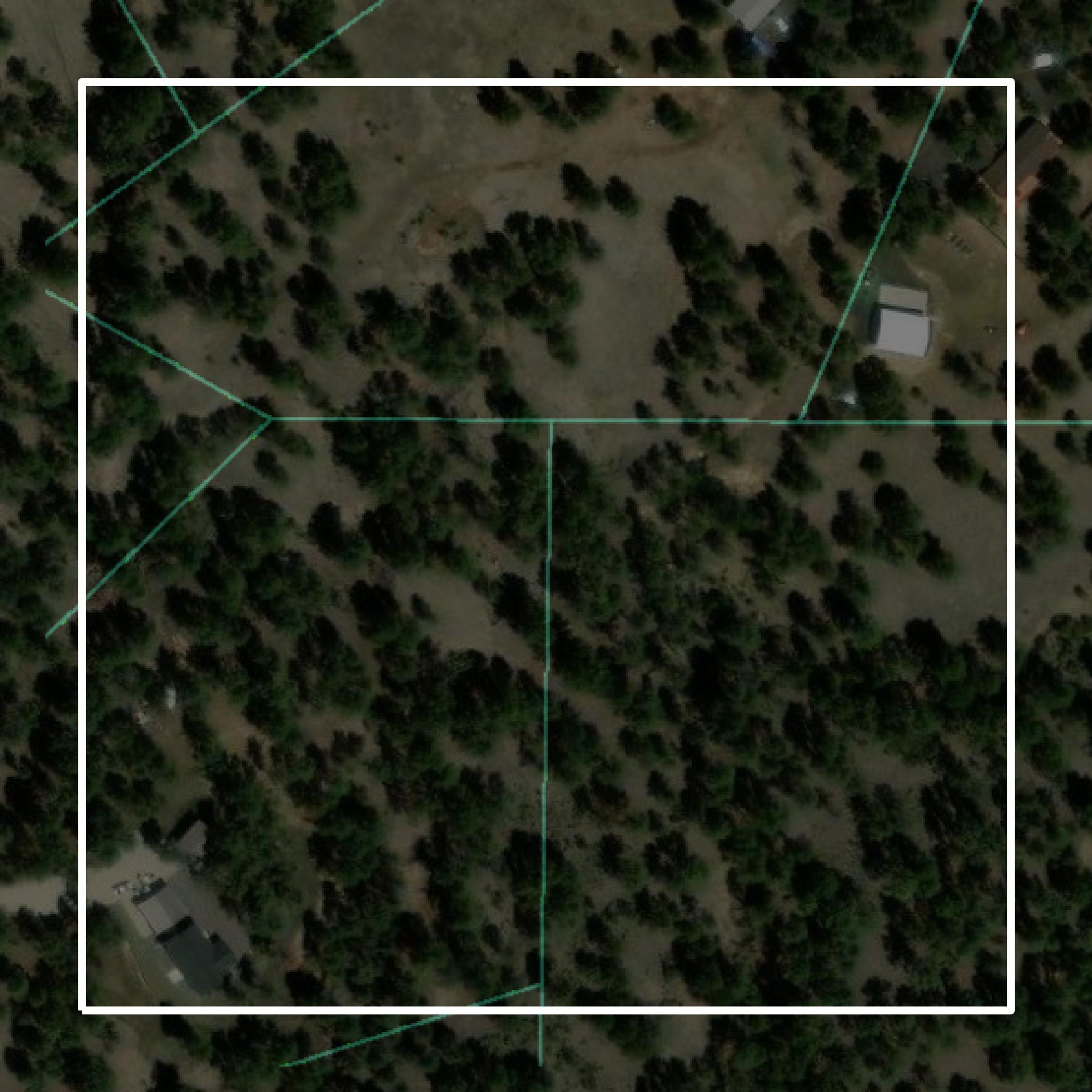 This image shows parcel and building data in Elbert County created using GIS data in Equator.