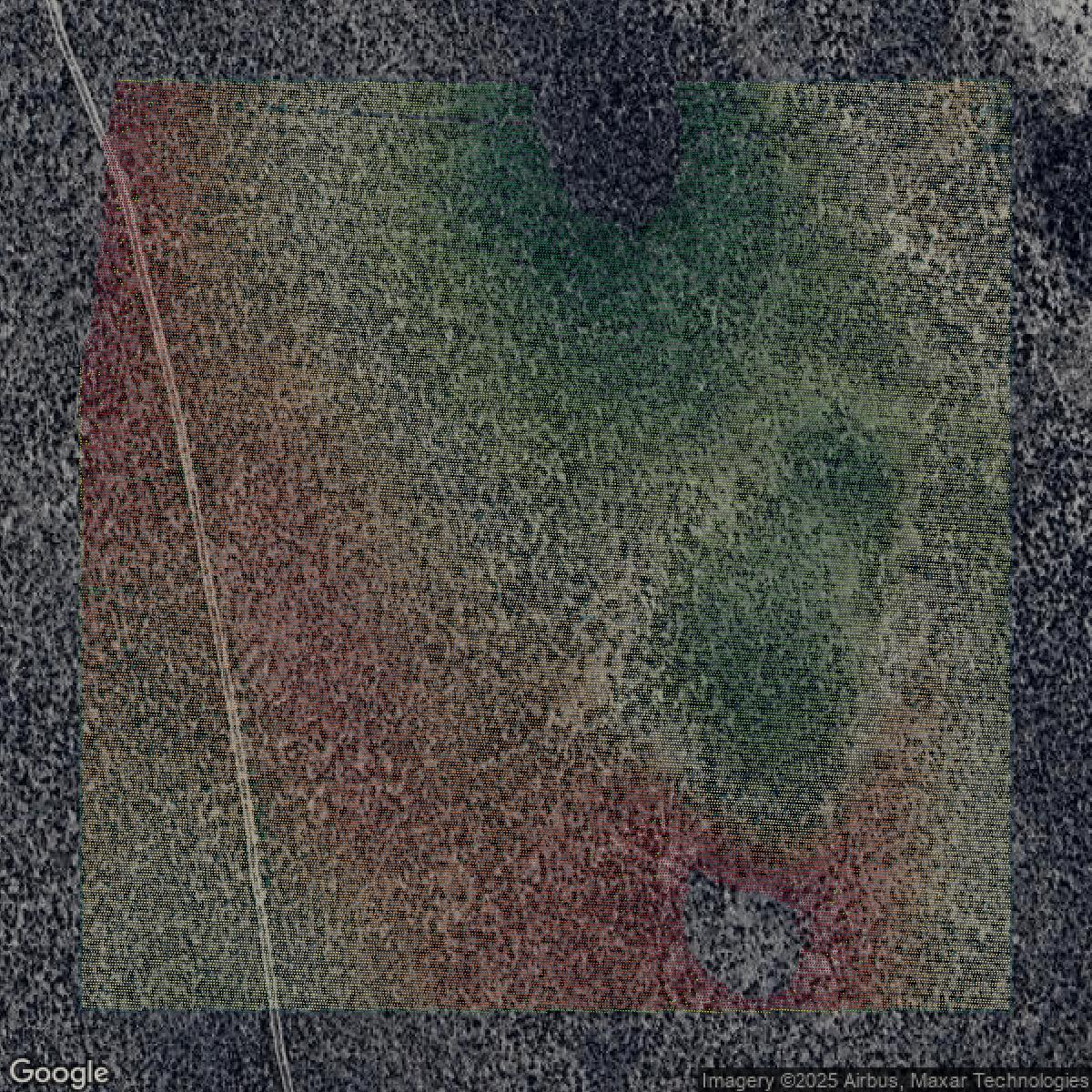 This image shows a LiDAR point cloud in El Paso County created using GIS data in Equator.