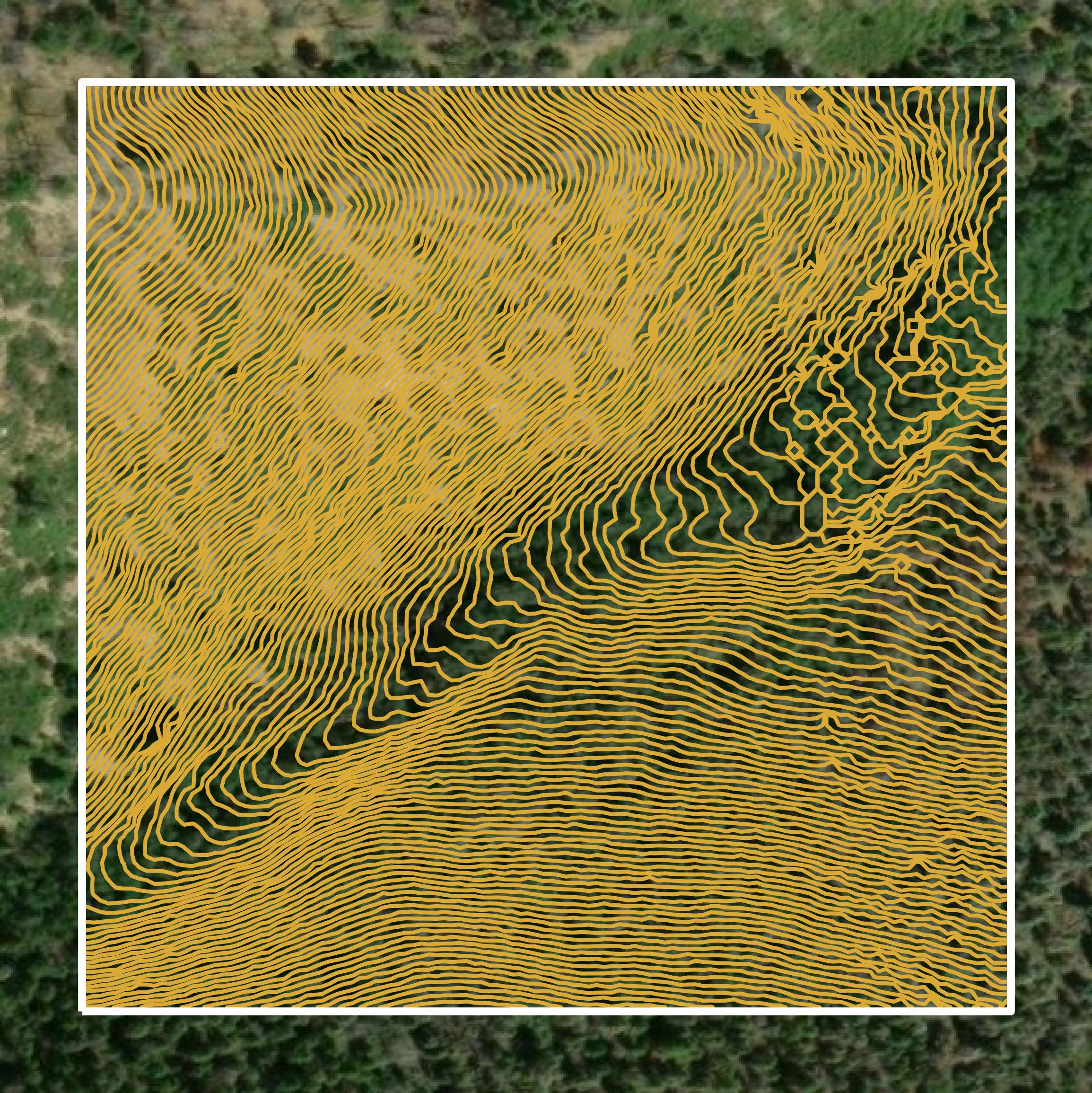 This image shows a contour map in Fremont County created using GIS data in Equator.