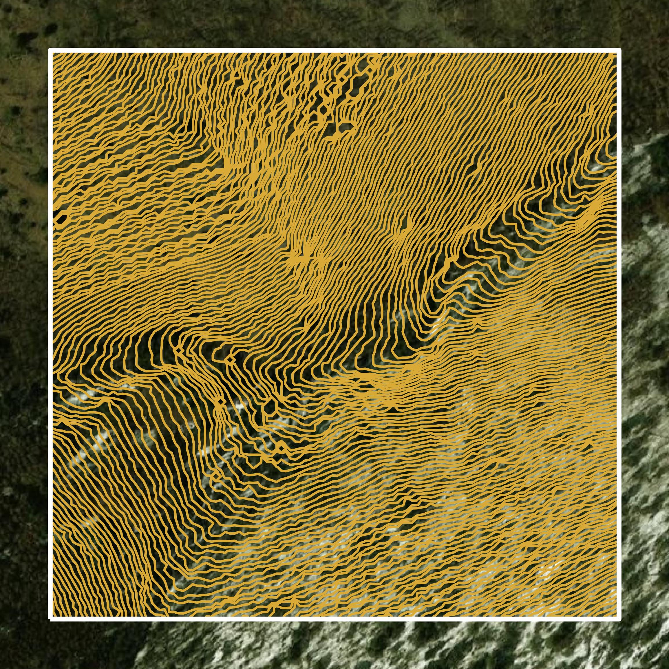 This image shows a contour map in Fremont County created using GIS data in Equator.