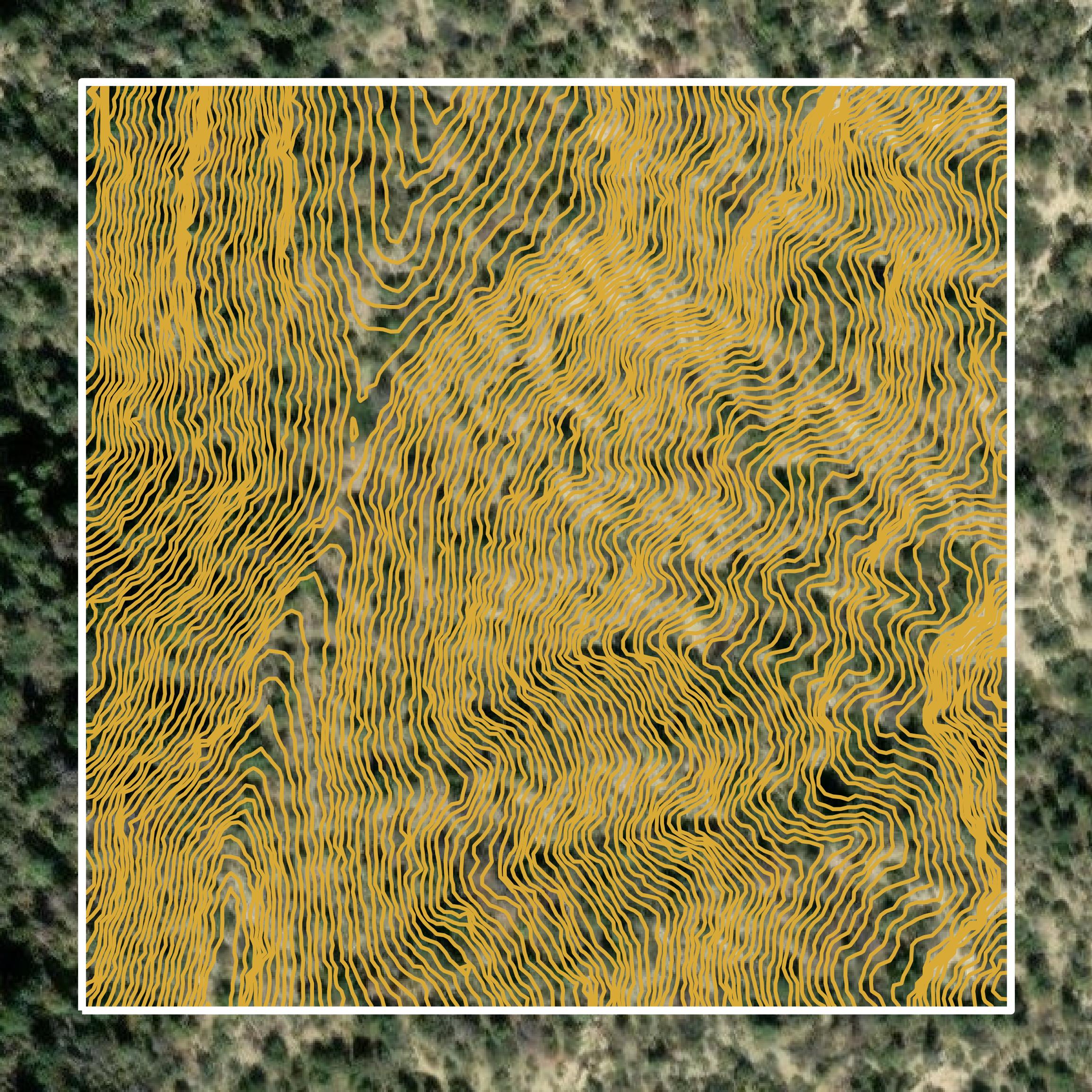 This image shows a contour map in Garfield County created using GIS data in Equator.