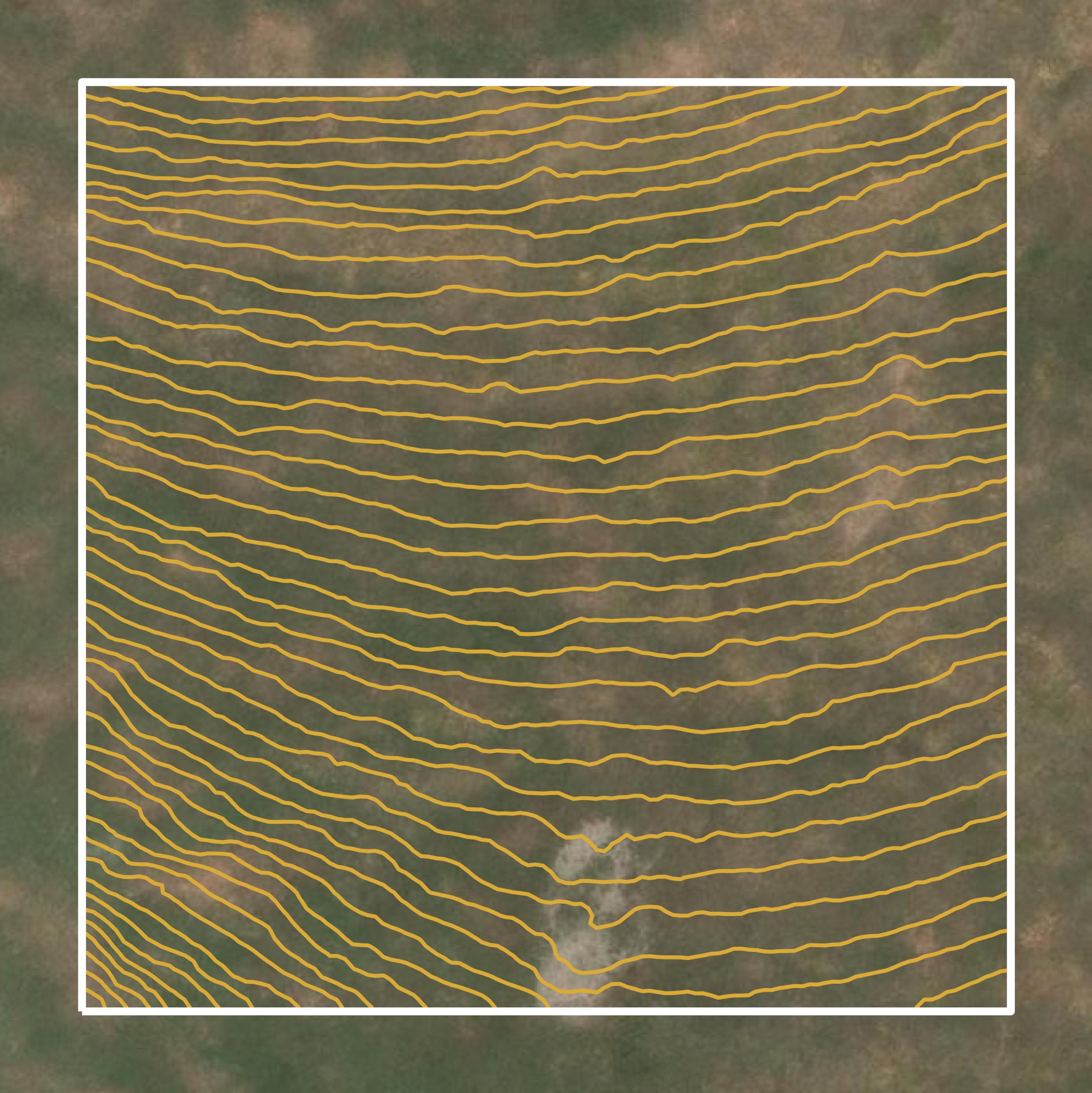 This image shows a contour map in Hinsdale County created using GIS data in Equator.