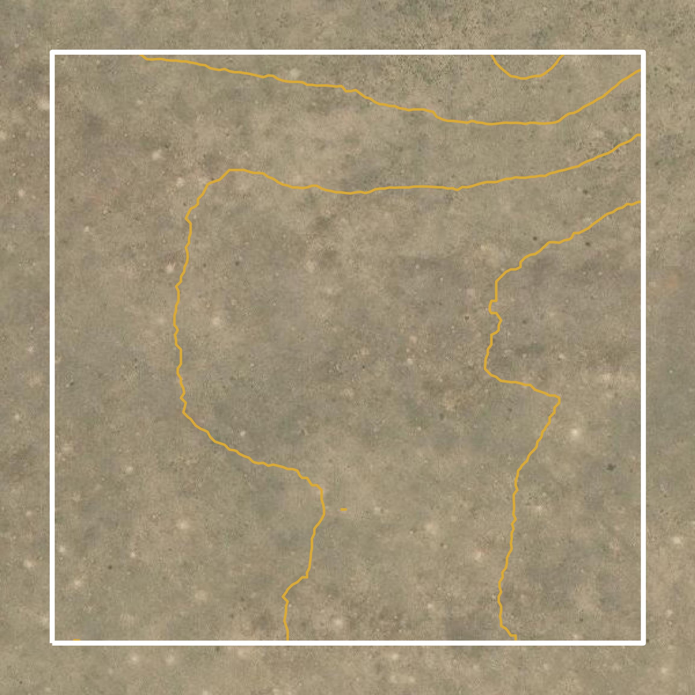 This image shows a contour map in Huerfano County created using GIS data in Equator.