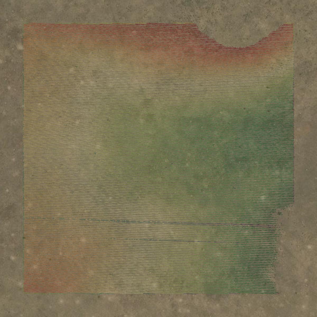 This image shows a LiDAR point cloud in Huerfano County created using GIS data in Equator.