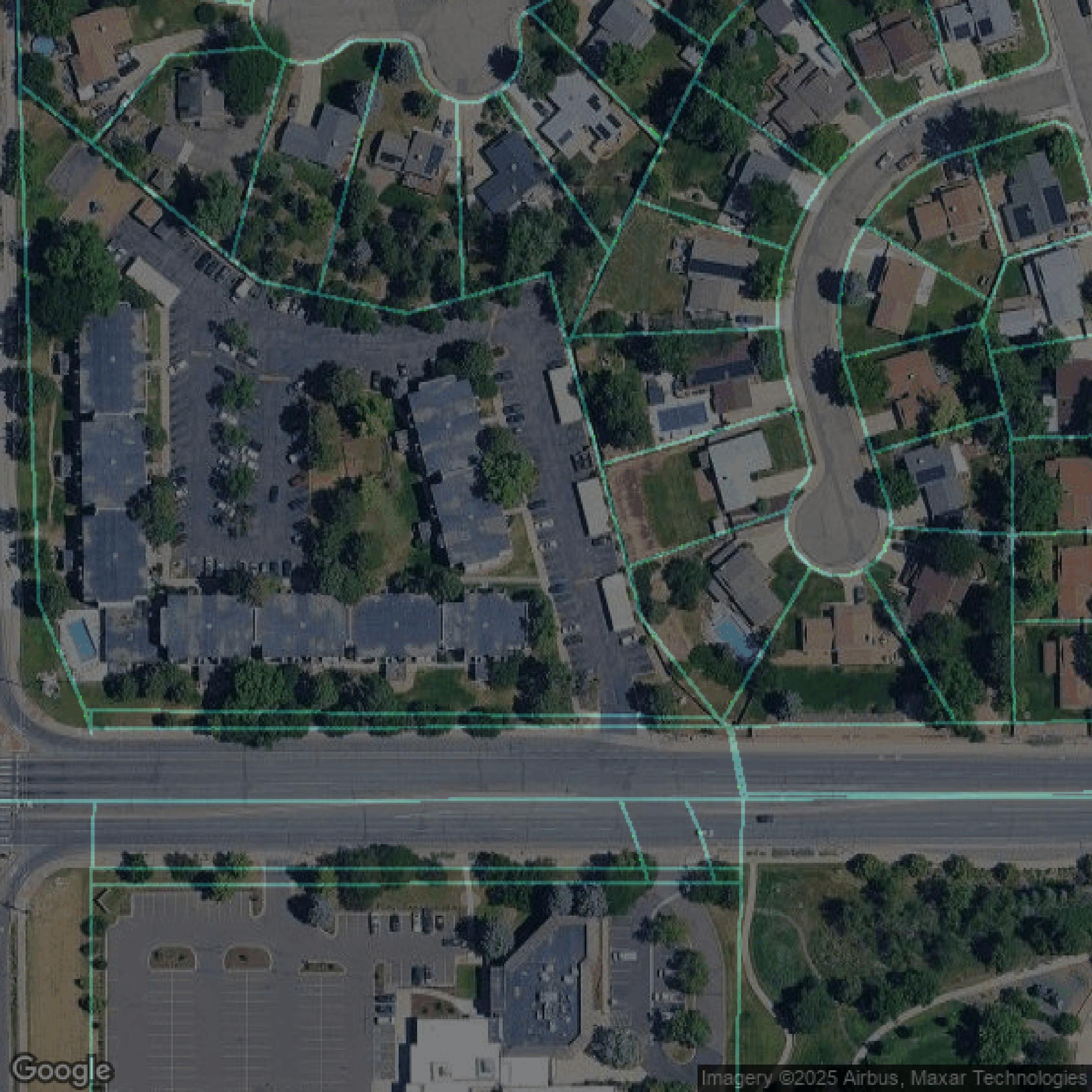 This image shows parcel data in Jefferson County created using GIS data in Equator.