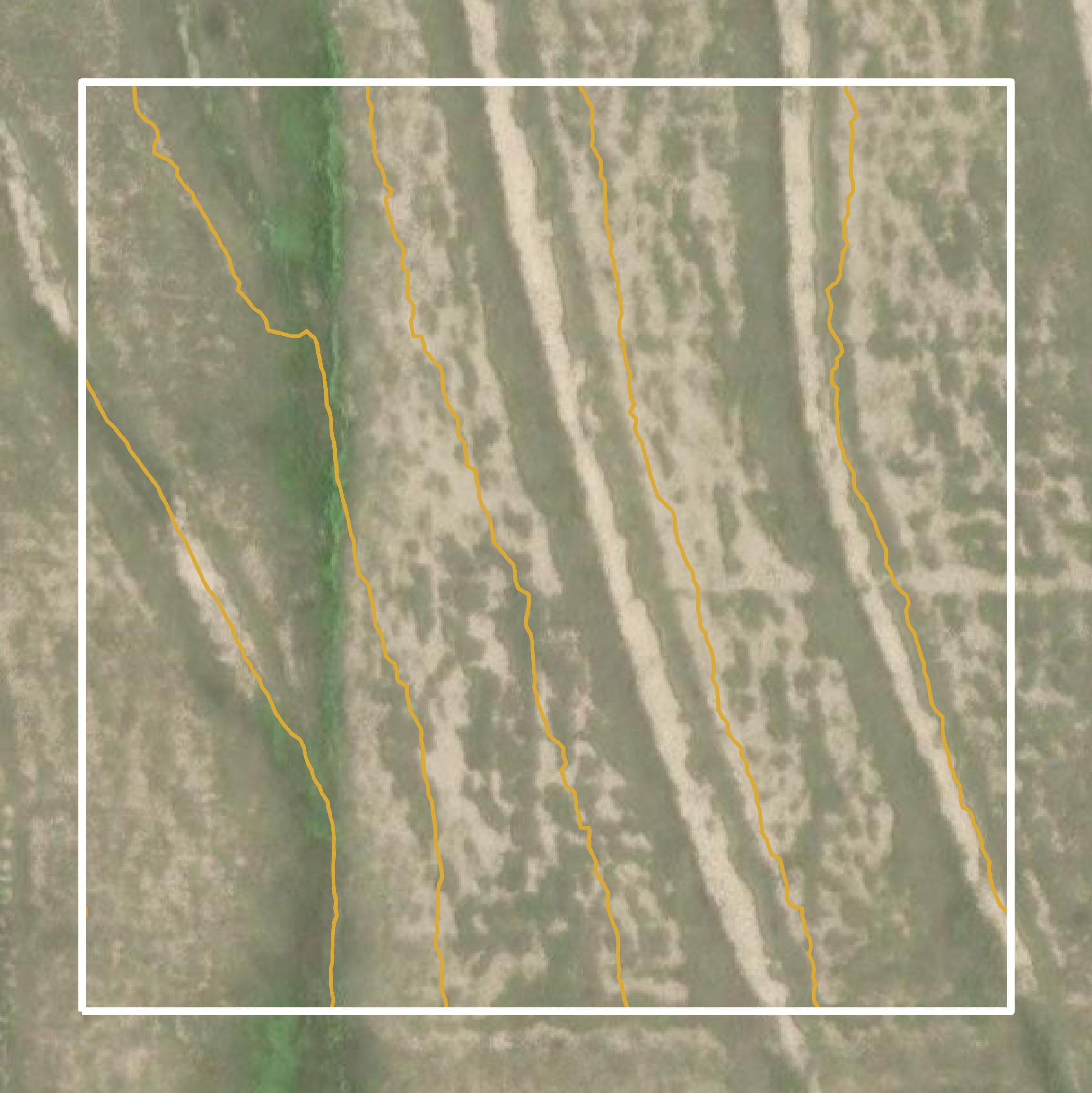This image shows a contour map in Kiowa County created using GIS data in Equator.