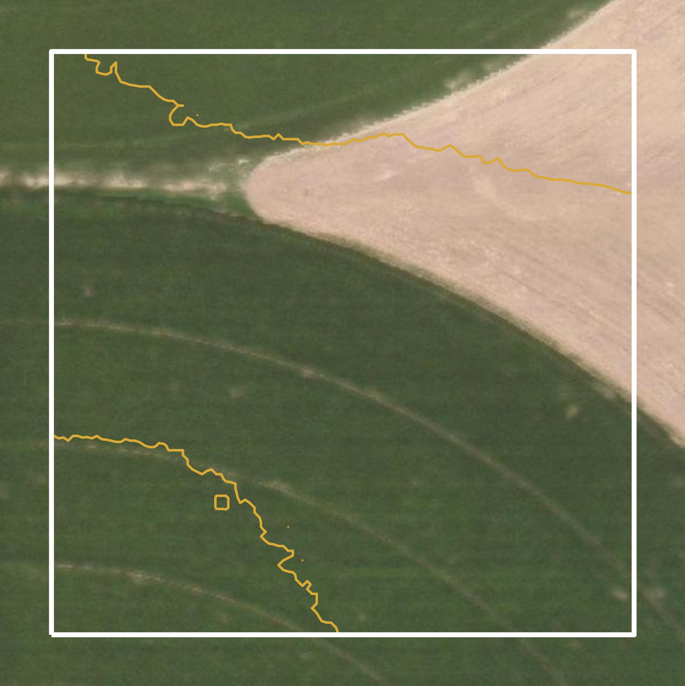 This image shows a contour map in Kit Carson County created using GIS data in Equator.