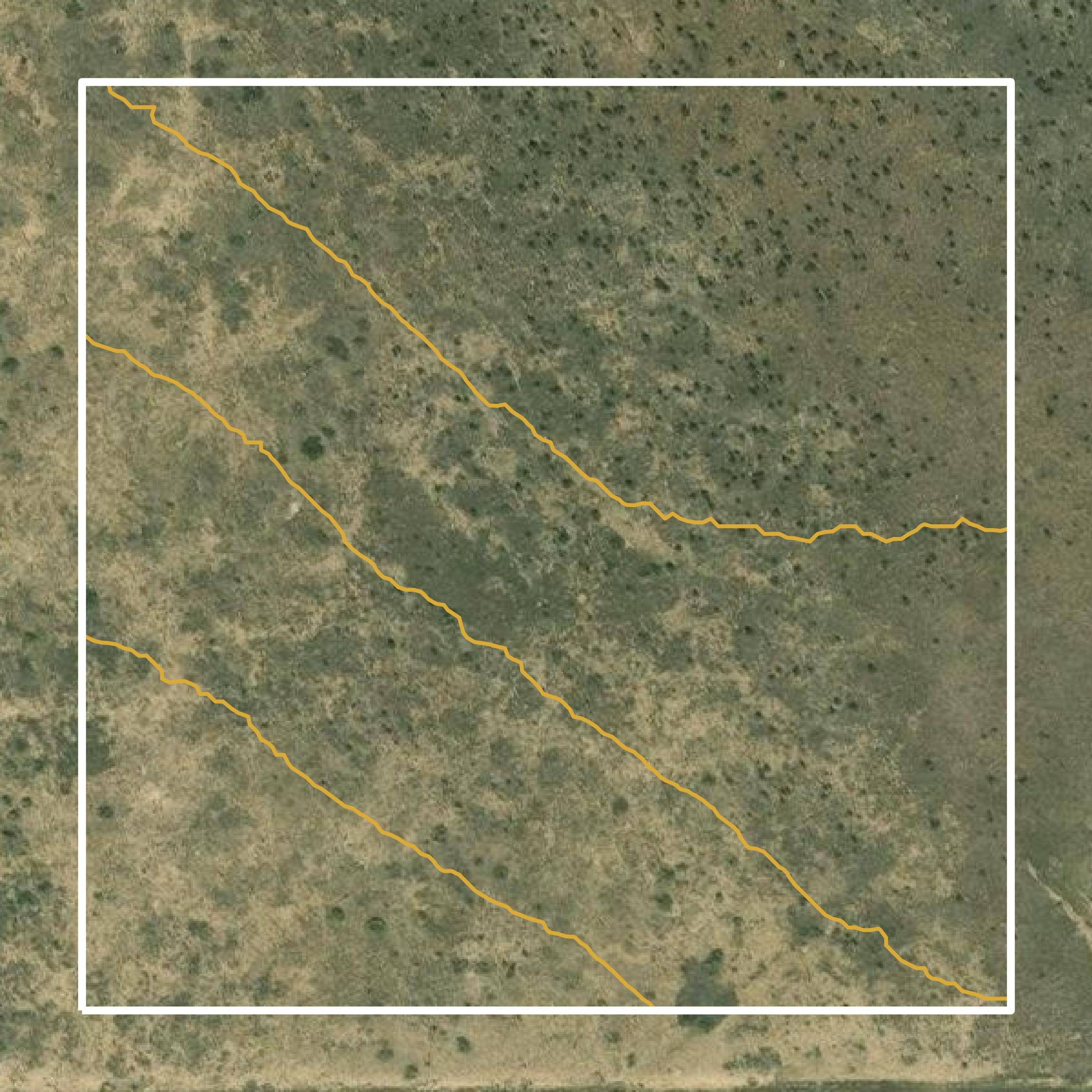 This image shows a contour map in Las Animas County created using GIS data in Equator.