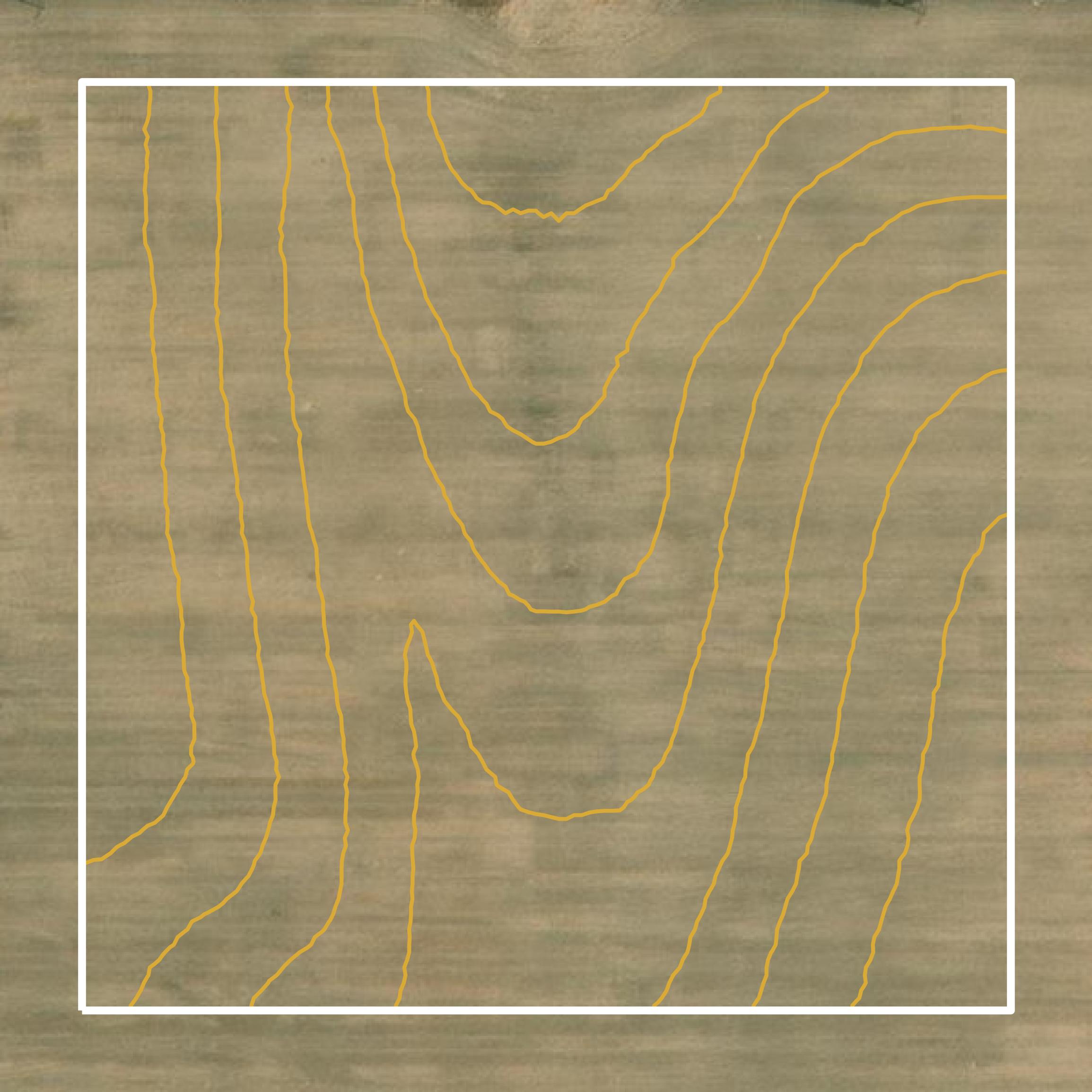 This image shows a contour map in Lincoln County created using GIS data in Equator.