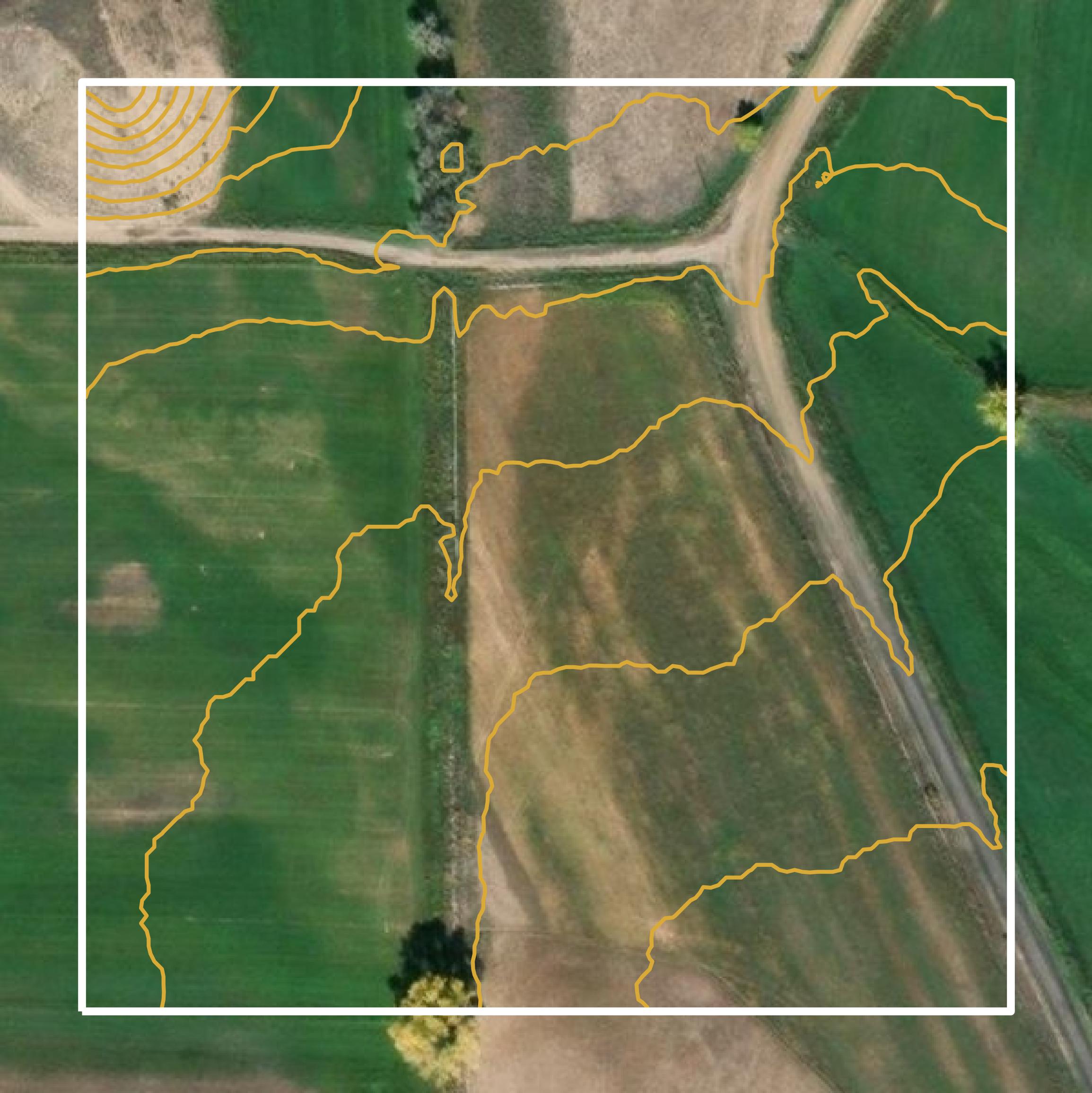 This image shows a contour map in Mesa County created using GIS data in Equator.