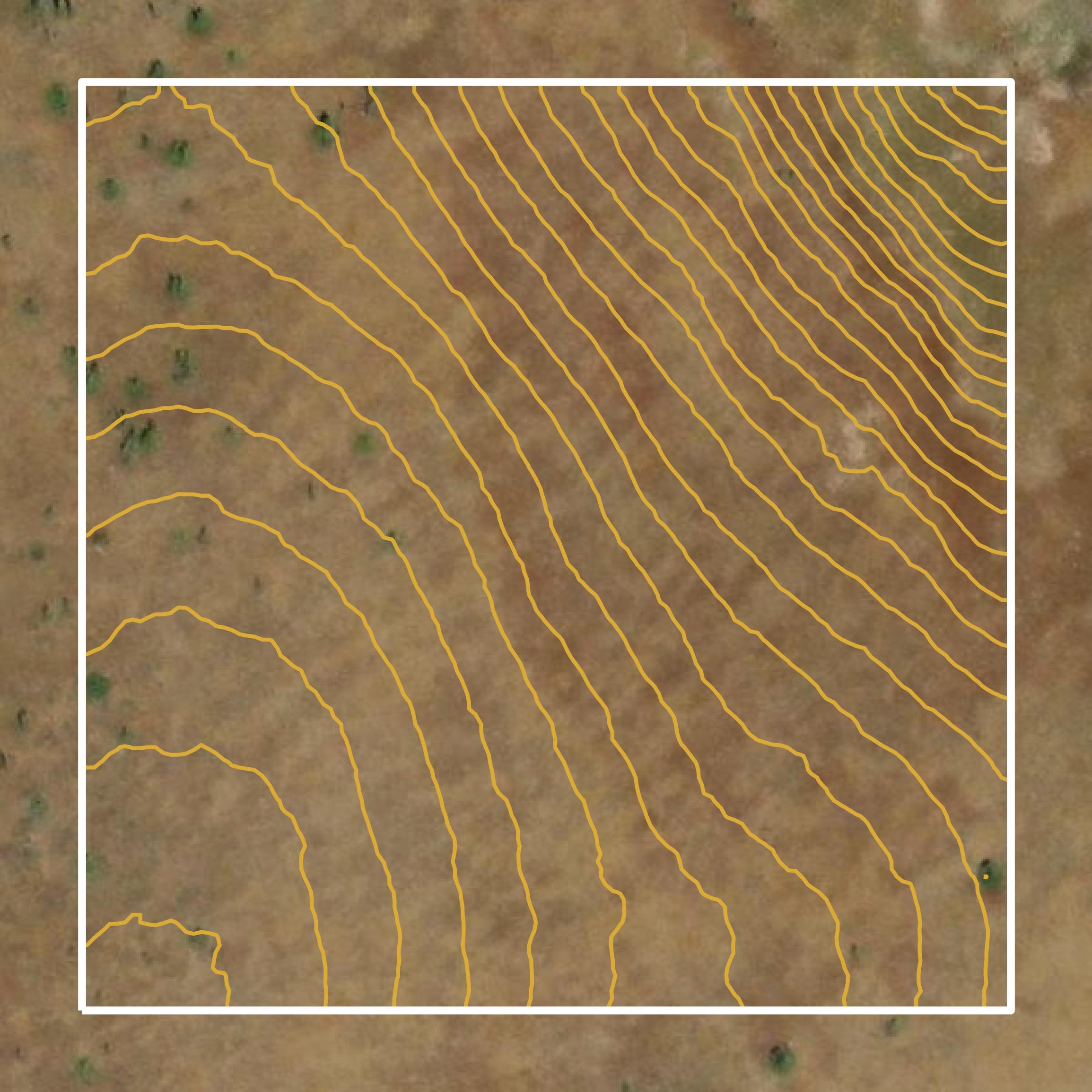 This image shows a contour map in Mineral County created using GIS data in Equator.