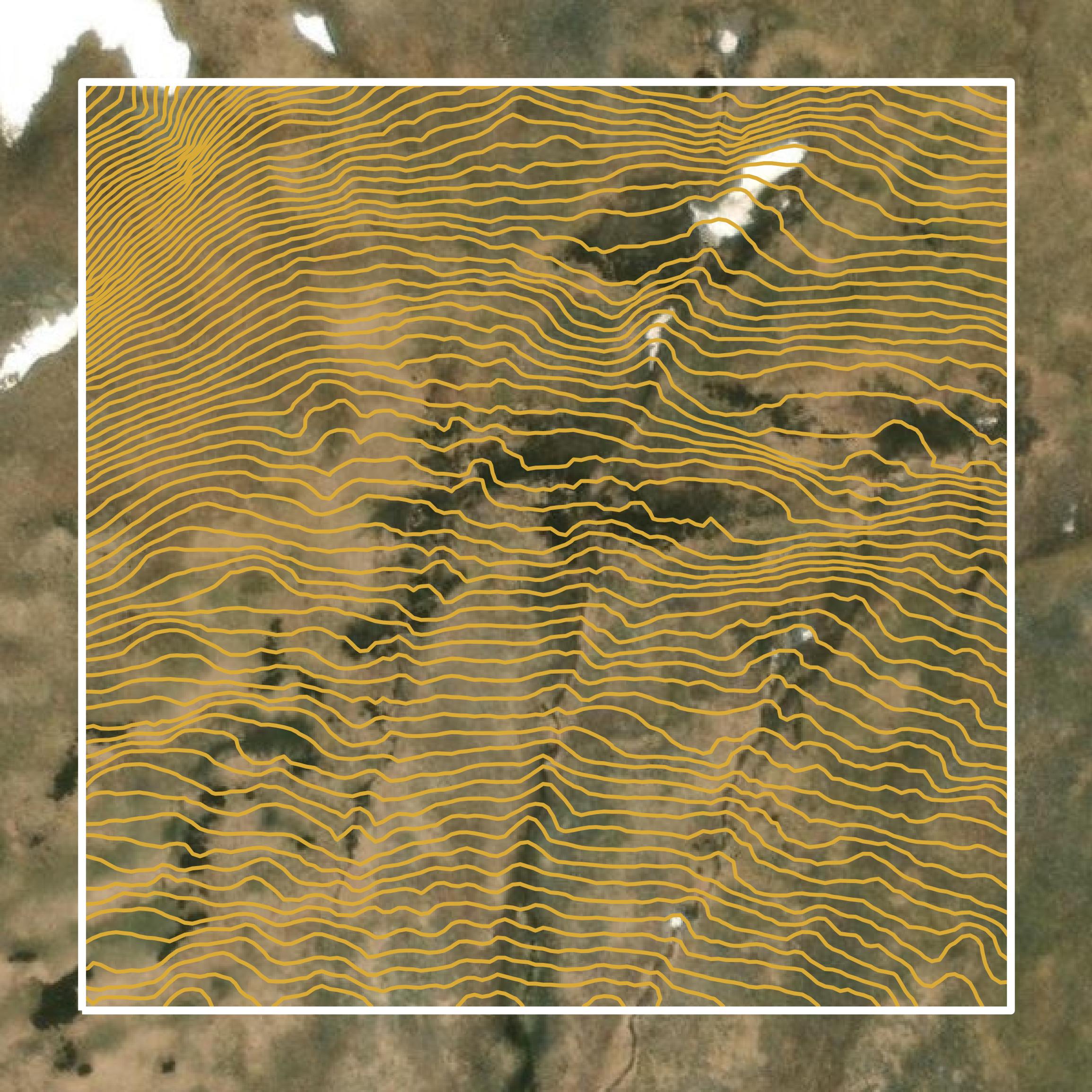 This image shows a contour map in Mineral County created using GIS data in Equator.