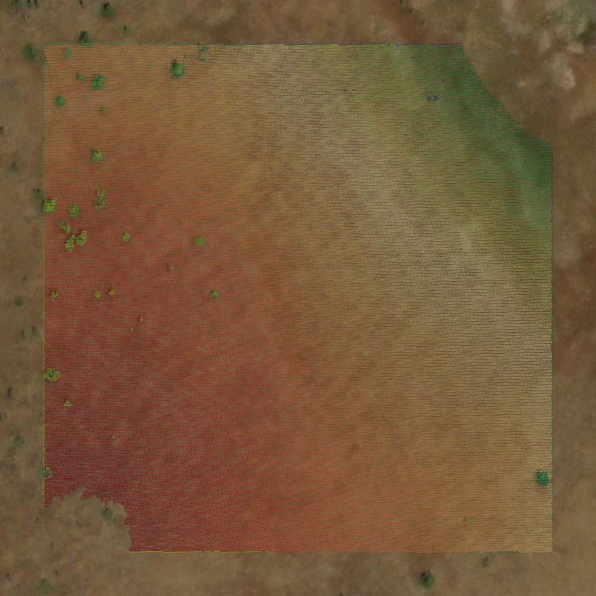 This image shows a LiDAR point cloud in Mineral County created using GIS data in Equator.