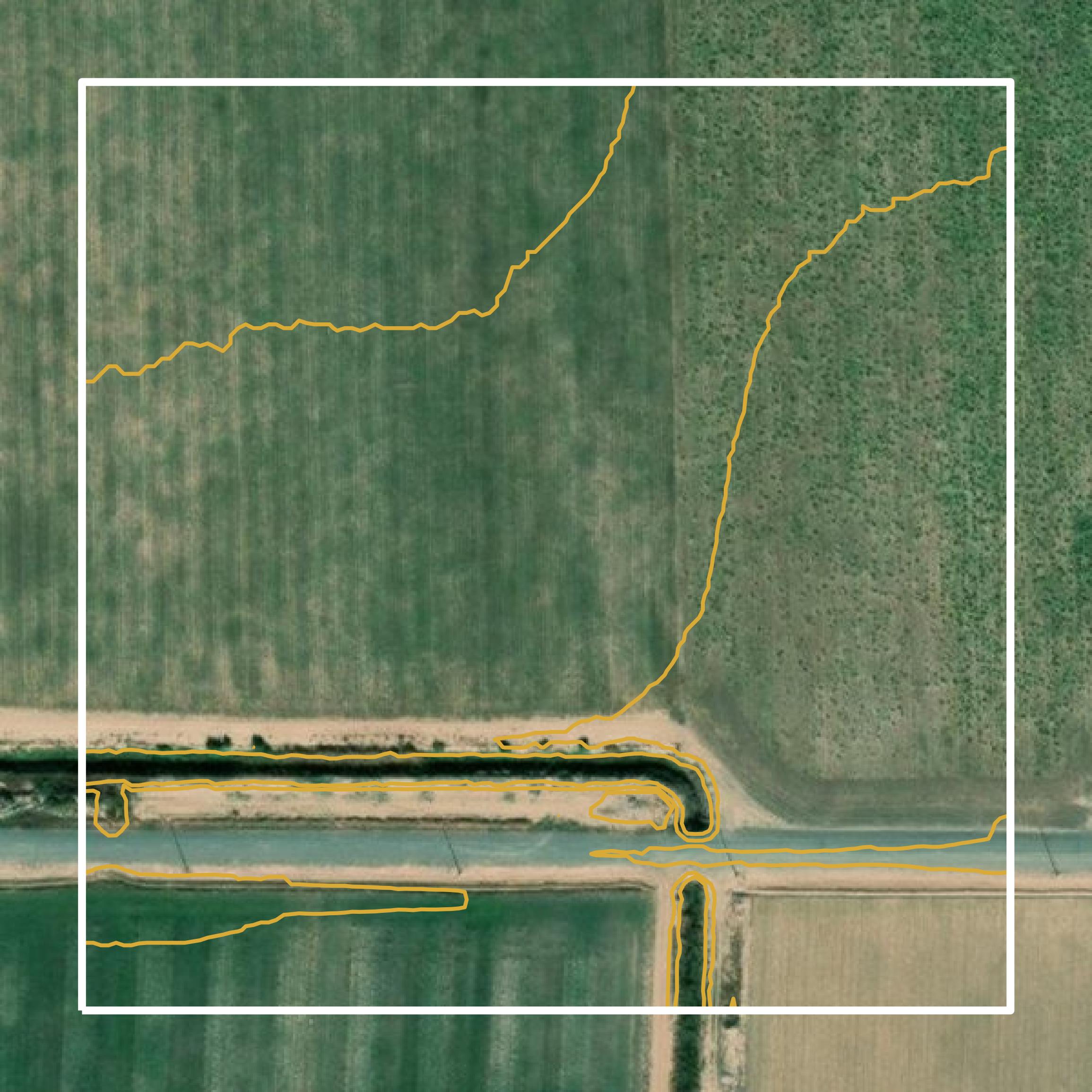 This image shows a contour map in Montrose County created using GIS data in Equator.