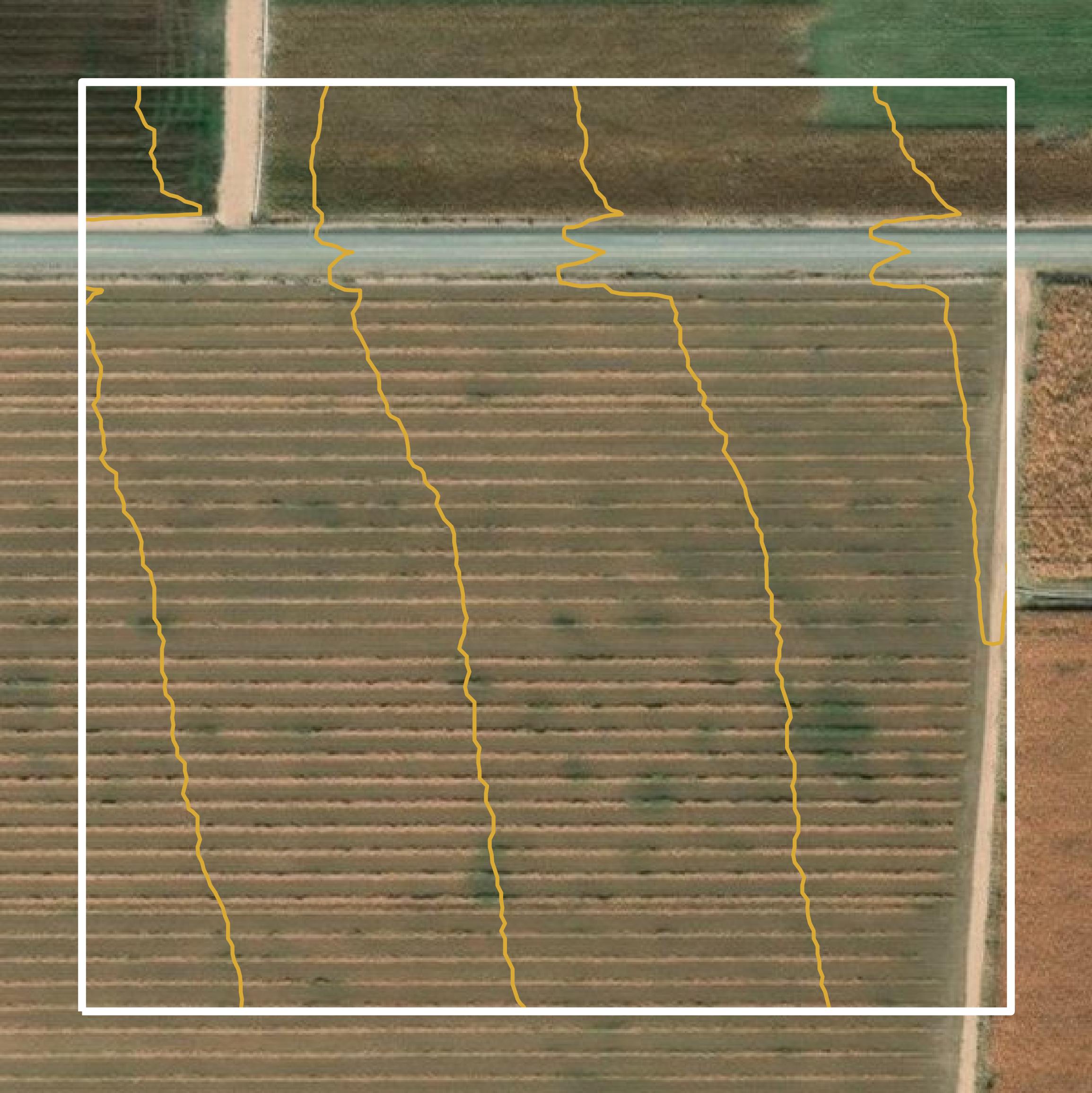 This image shows a contour map in Montrose County created using GIS data in Equator.
