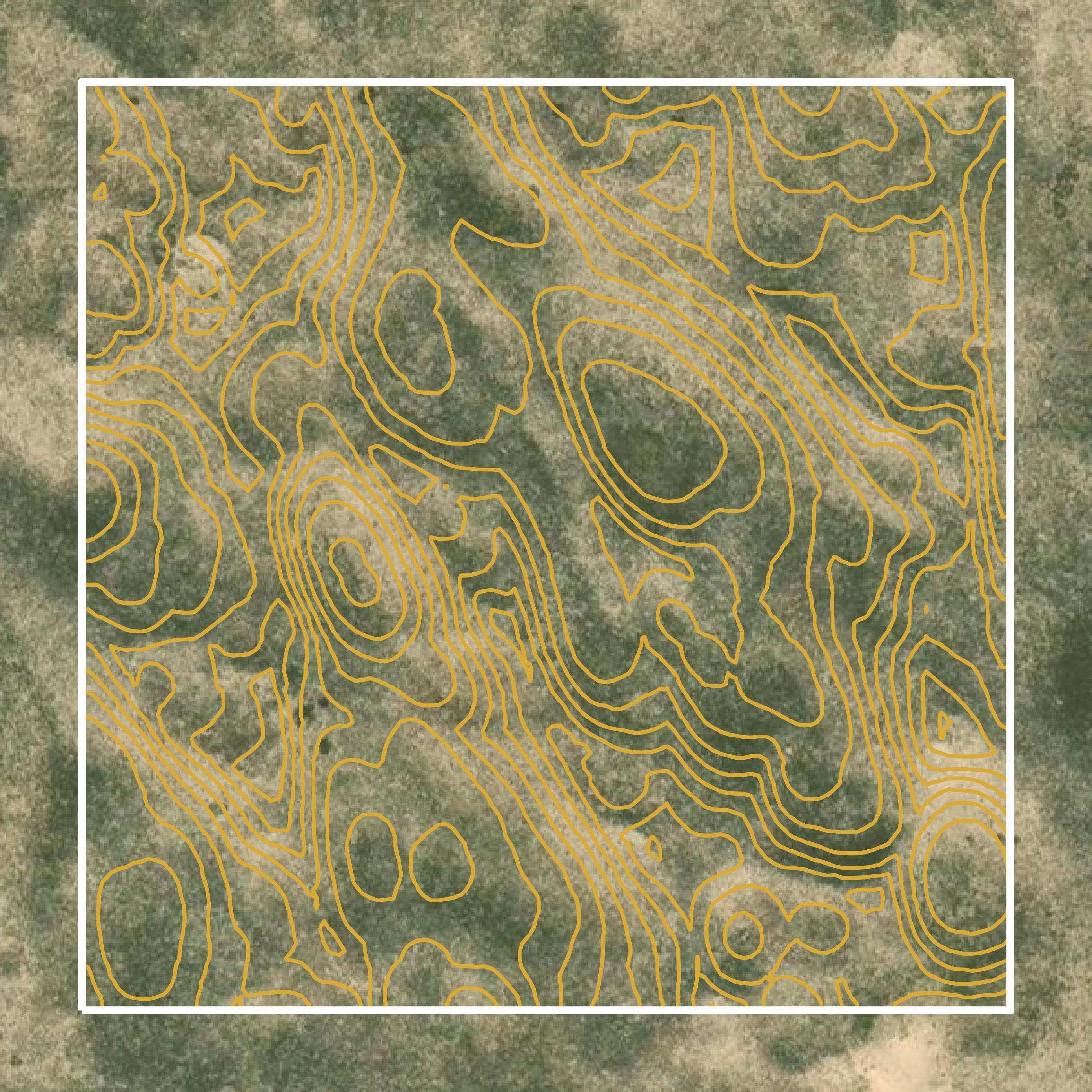 This image shows a contour map in Morgan County created using GIS data in Equator.