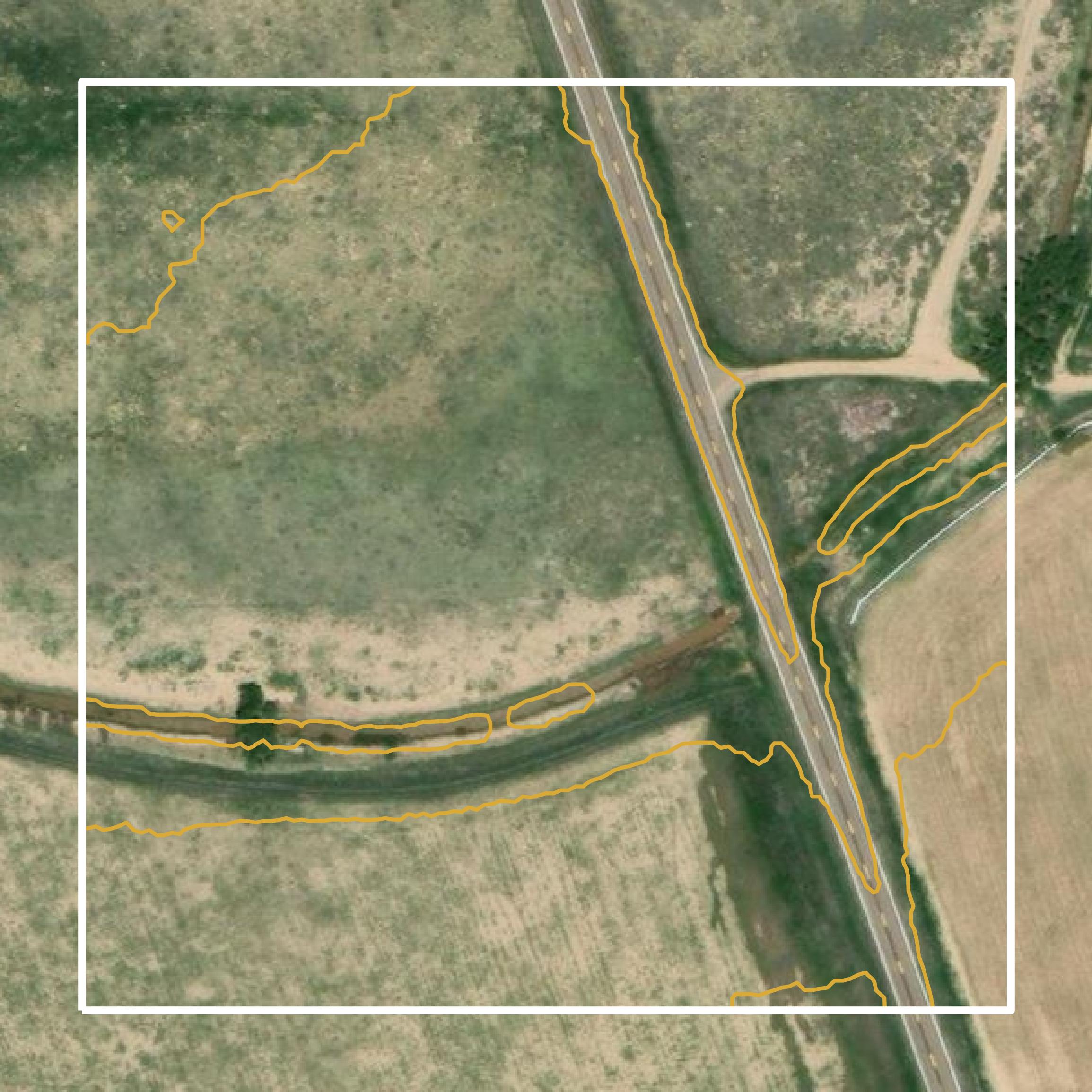 This image shows a contour map in Otero County created using GIS data in Equator.