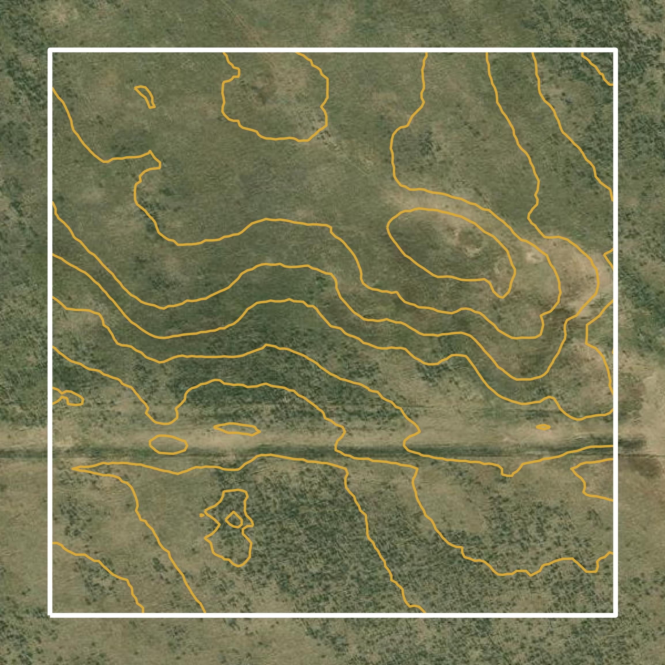 This image shows a contour map in Phillips County created using GIS data in Equator.