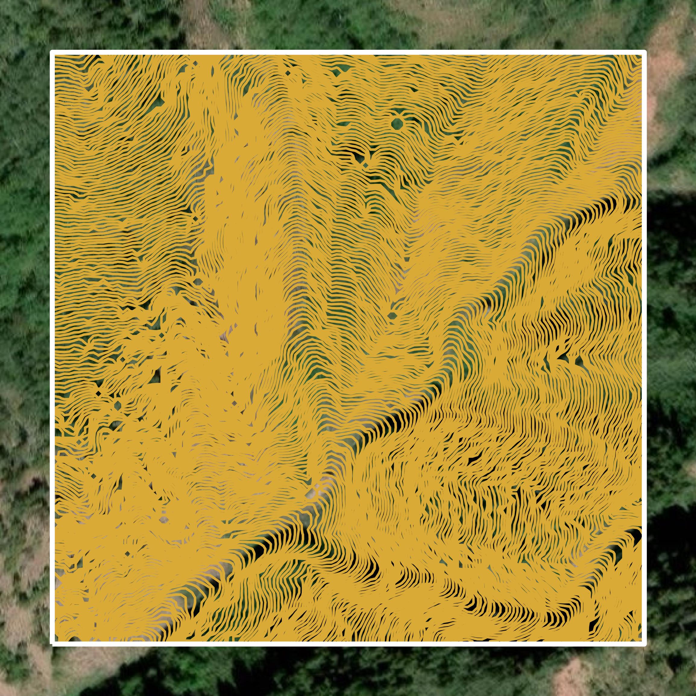 This image shows a contour map in Pitkin County created using GIS data in Equator.