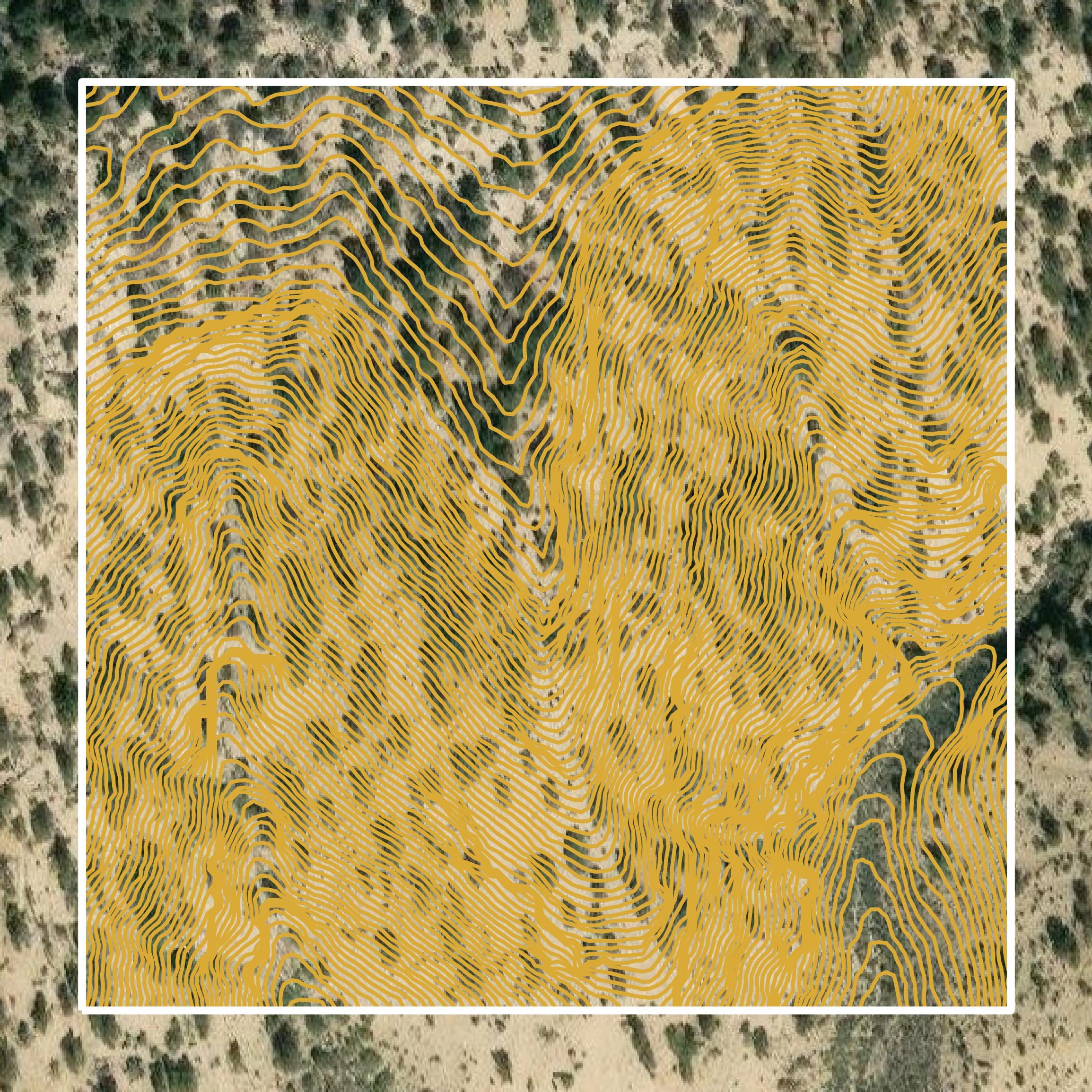 This image shows a contour map in Rio Blanco County created using GIS data in Equator.
