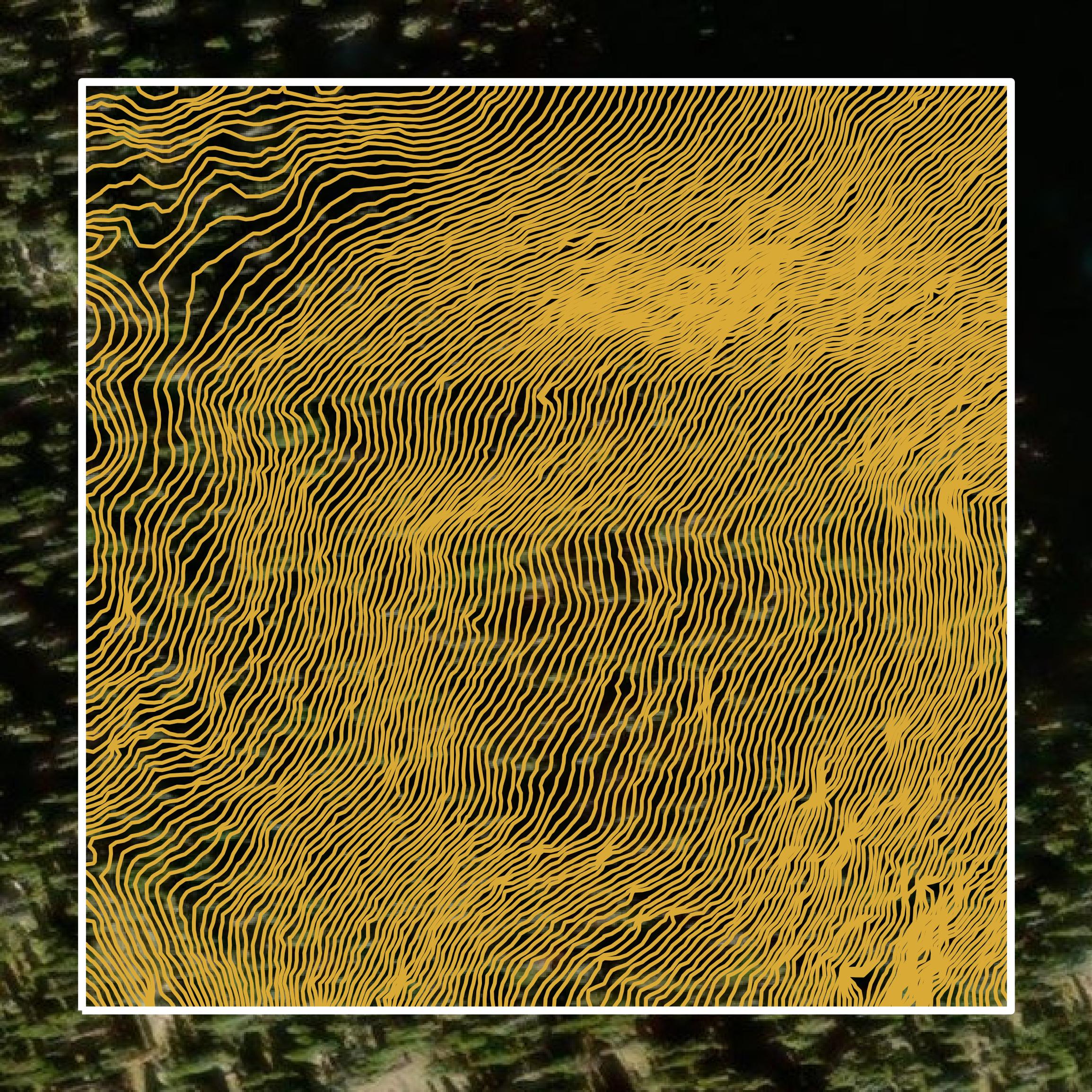 This image shows a contour map in Routt County created using GIS data in Equator.
