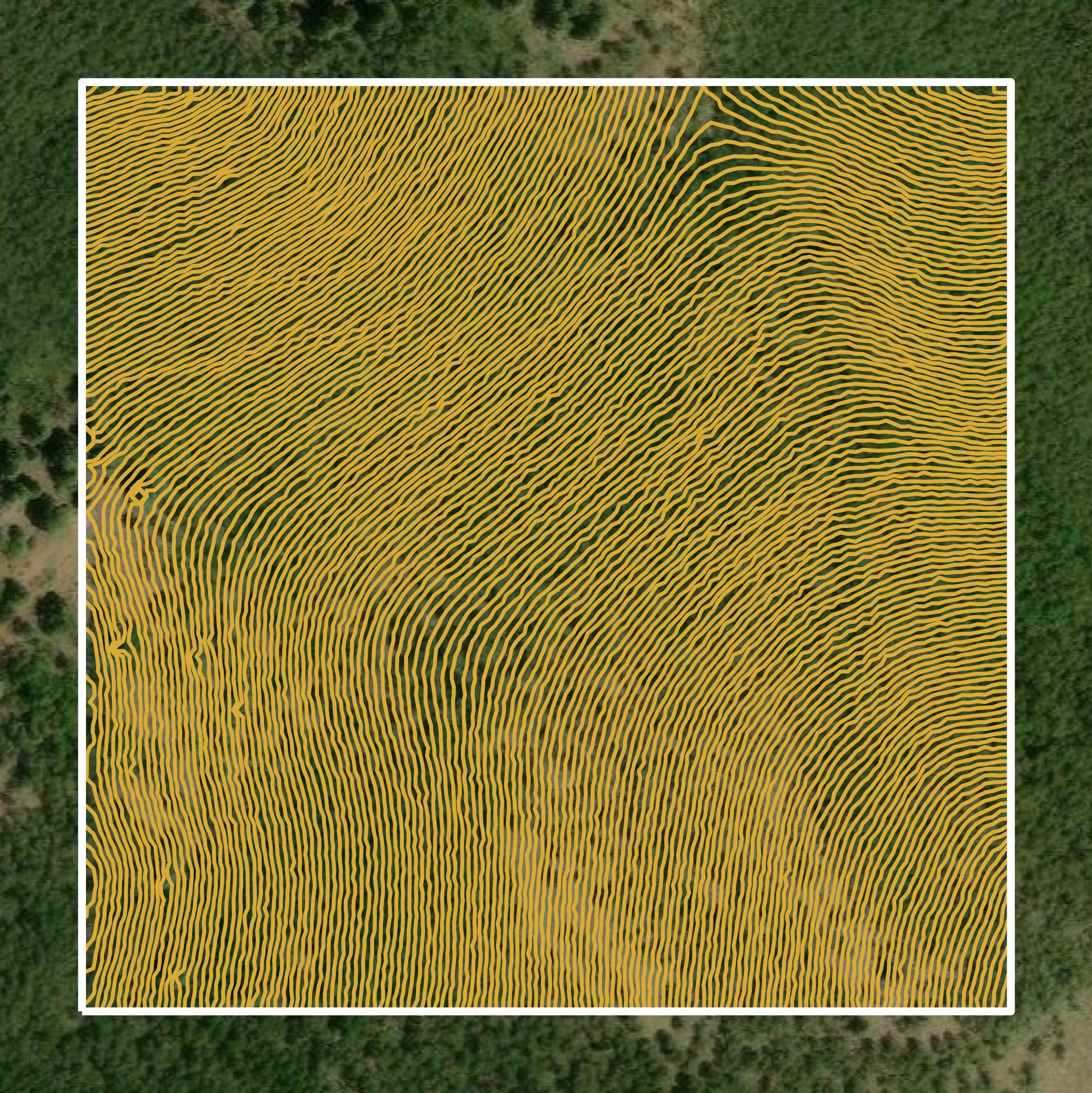 This image shows a contour map in Saguache County created using GIS data in Equator.