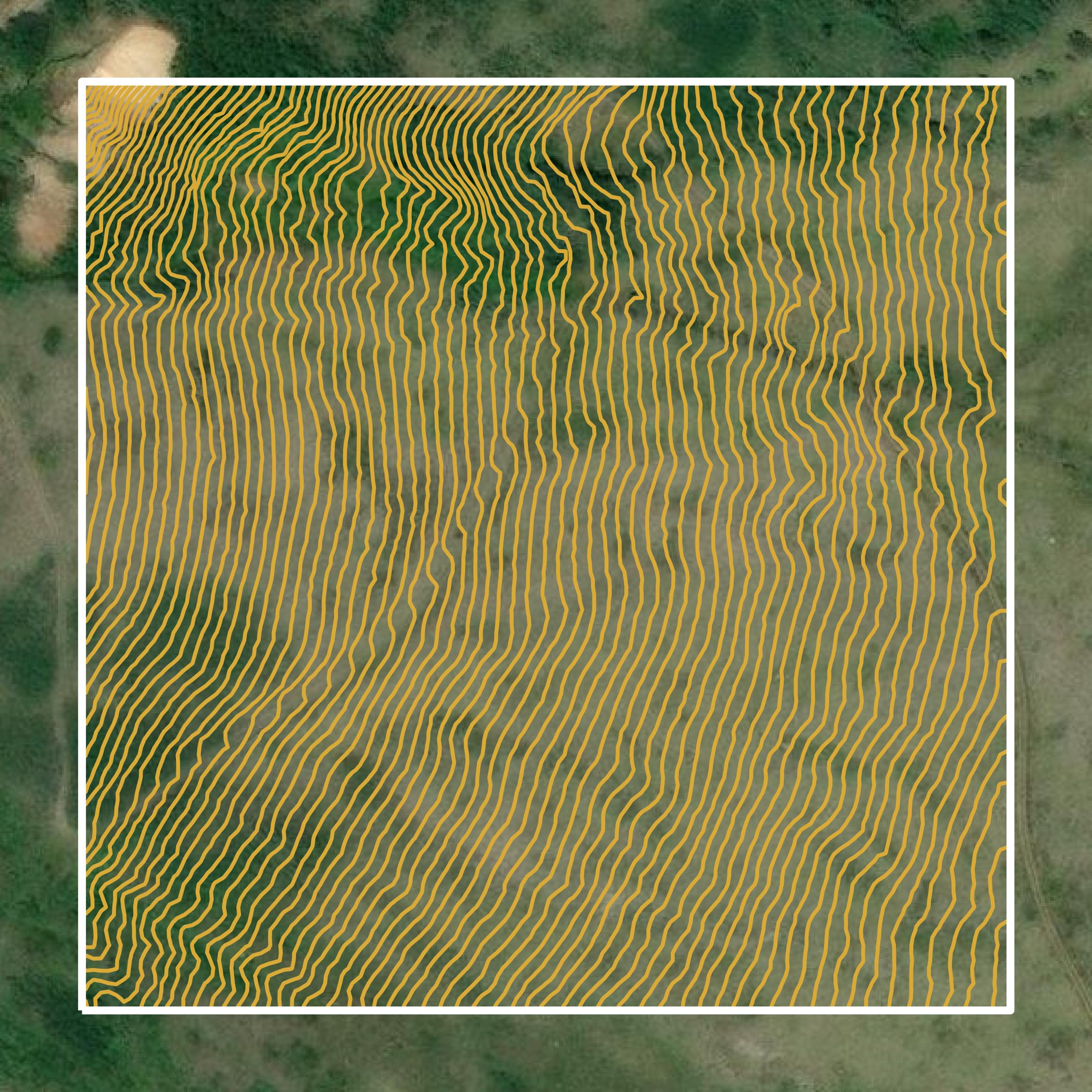 This image shows a contour map in San Juan County created using GIS data in Equator.