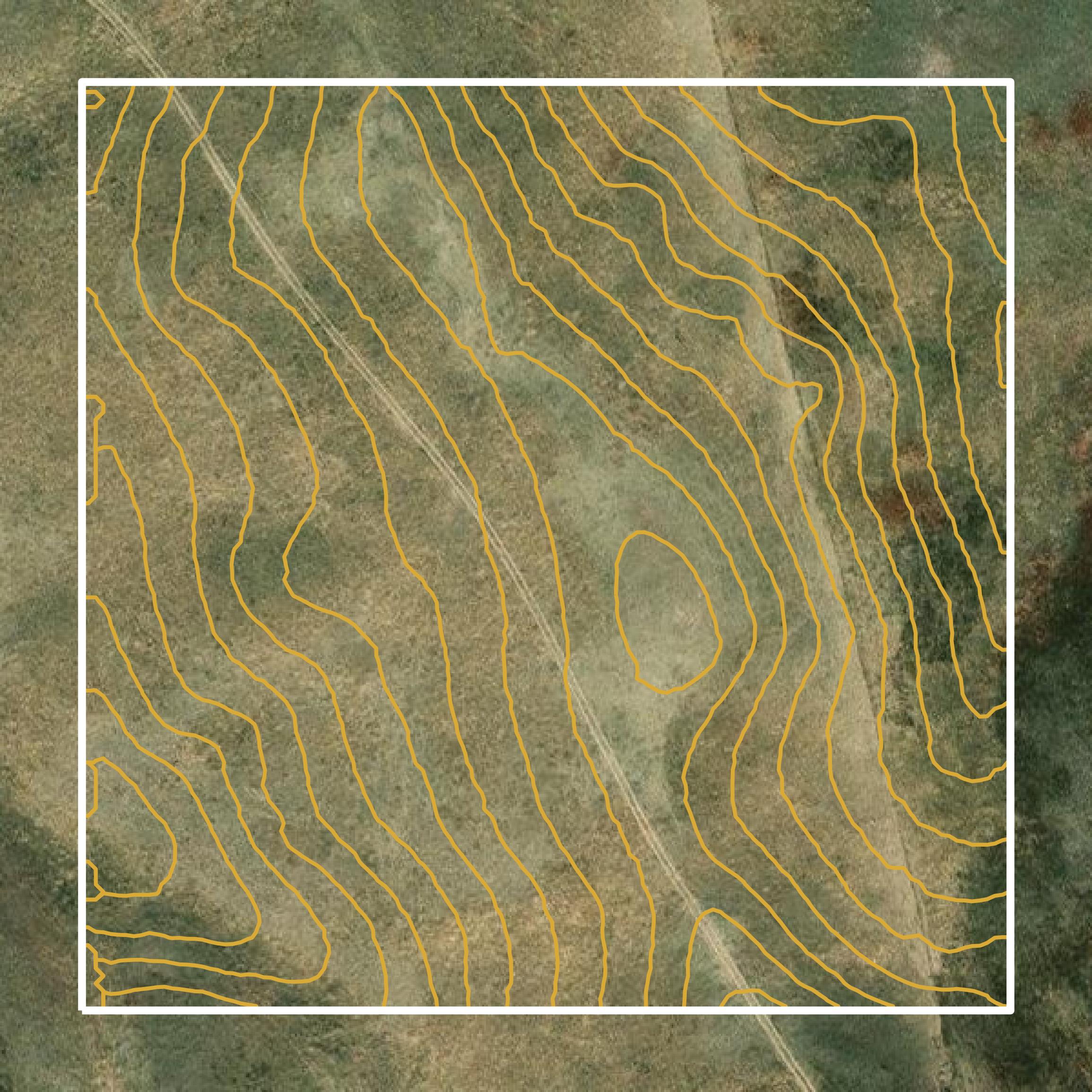 This image shows a contour map in Sedgwick County created using GIS data in Equator.