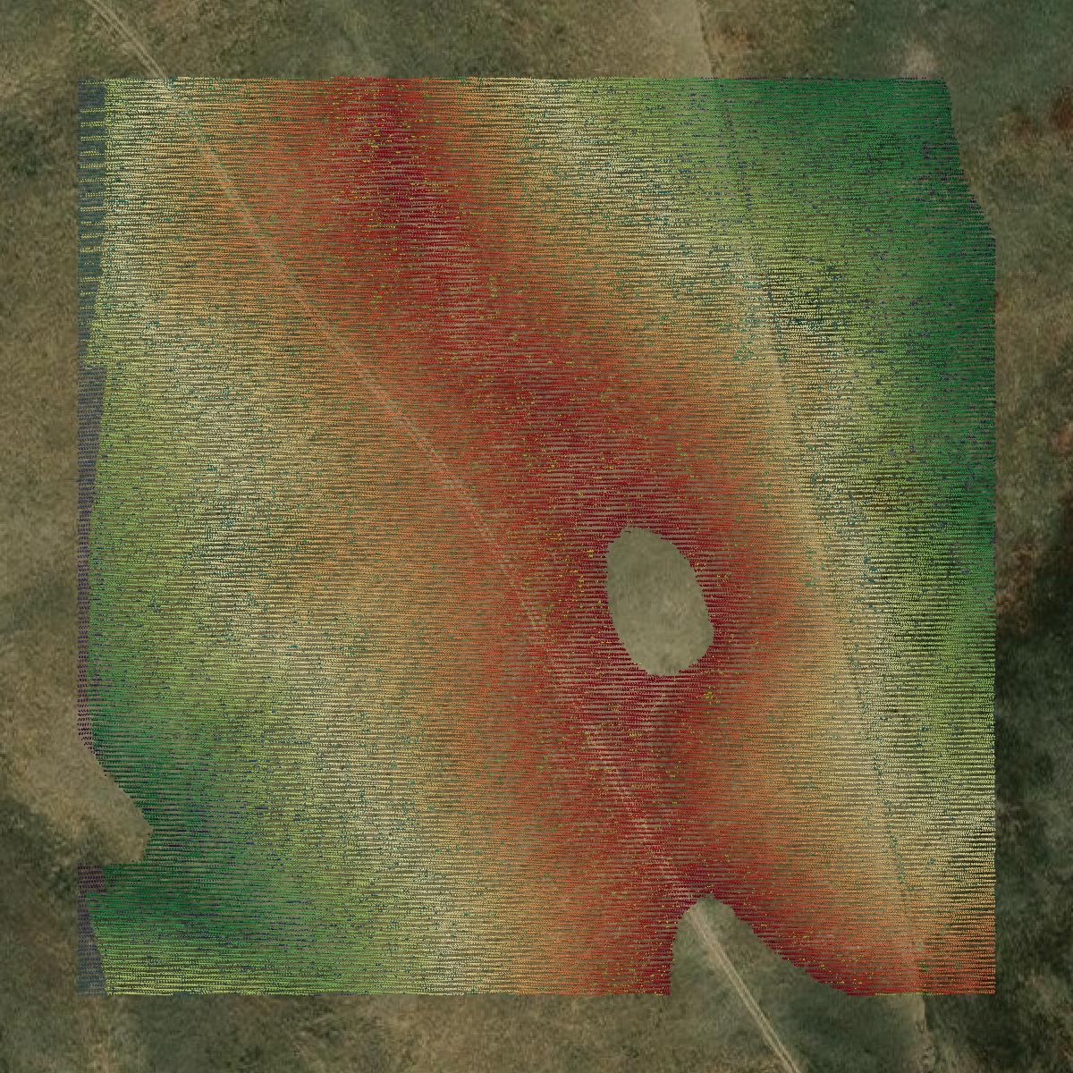 This image shows a LiDAR point cloud in Sedgwick County created using GIS data in Equator.