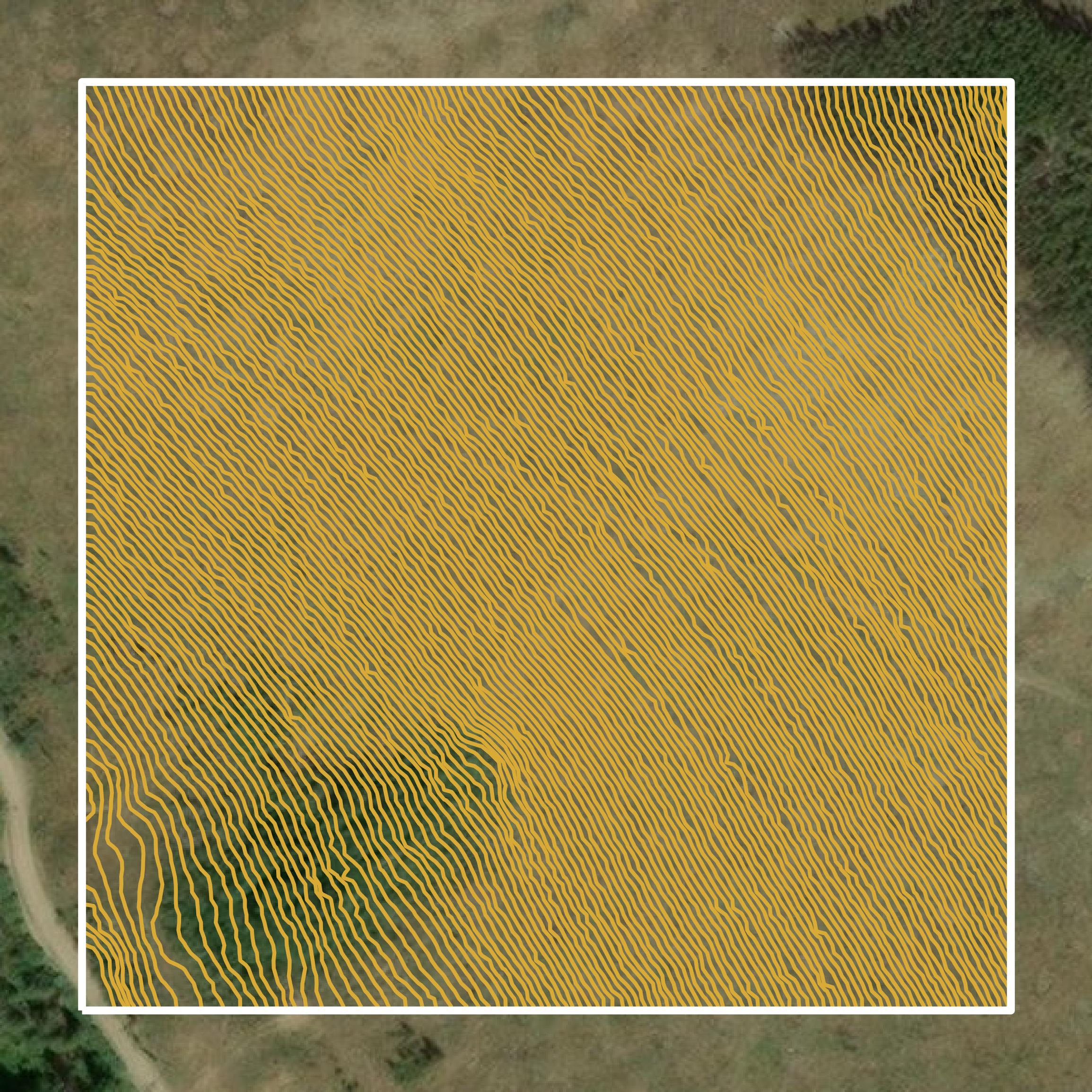 This image shows a contour map in Summit County created using GIS data in Equator.