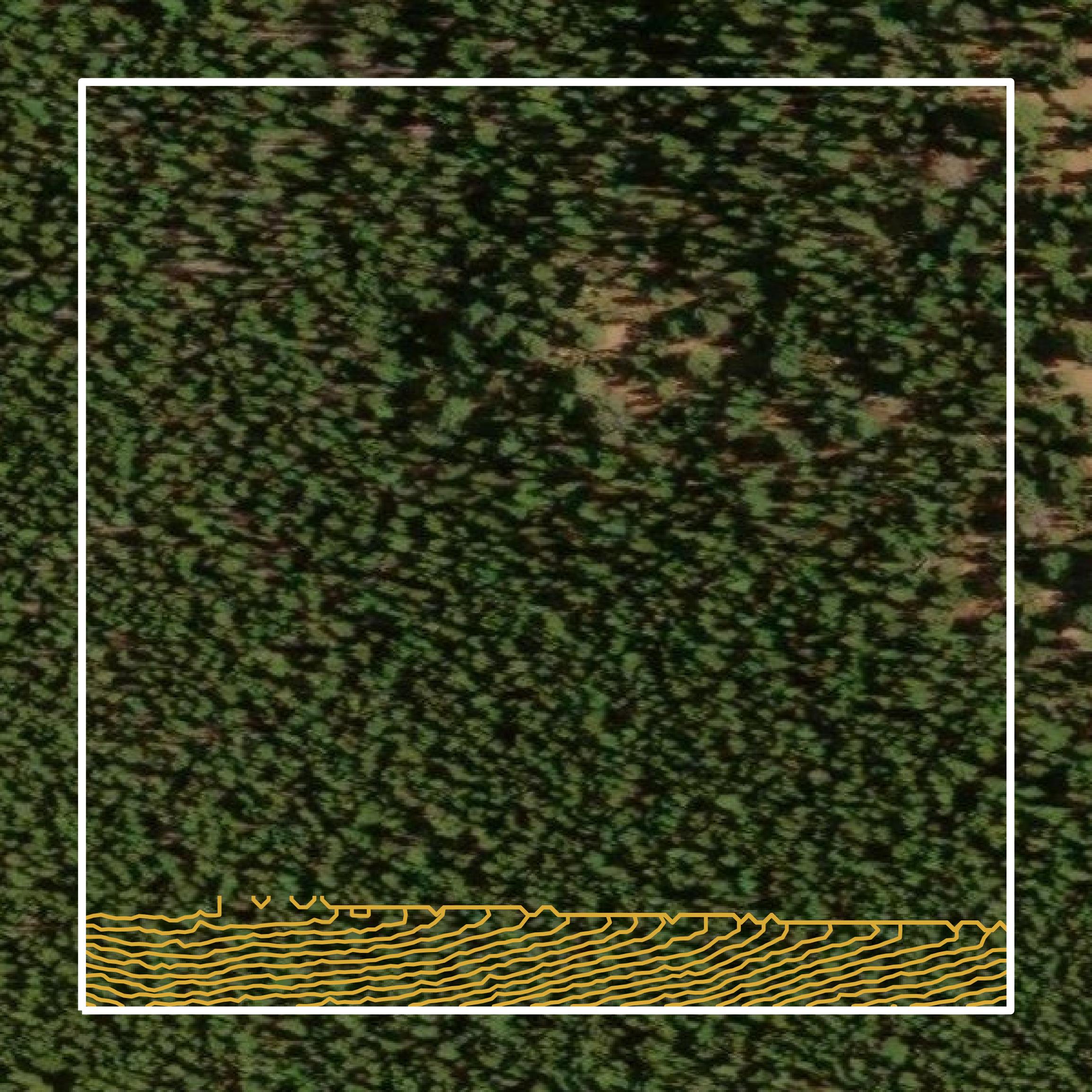 This image shows a contour map in Teller County created using GIS data in Equator.
