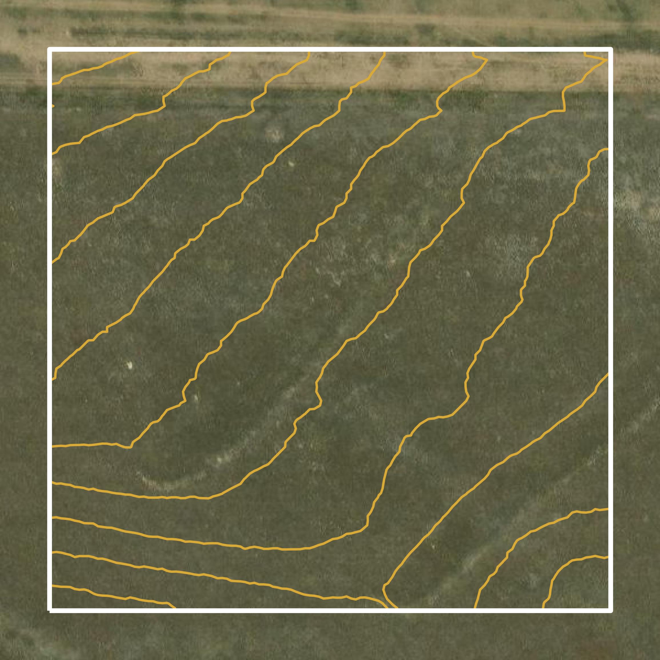 This image shows a contour map in Washington County created using GIS data in Equator.