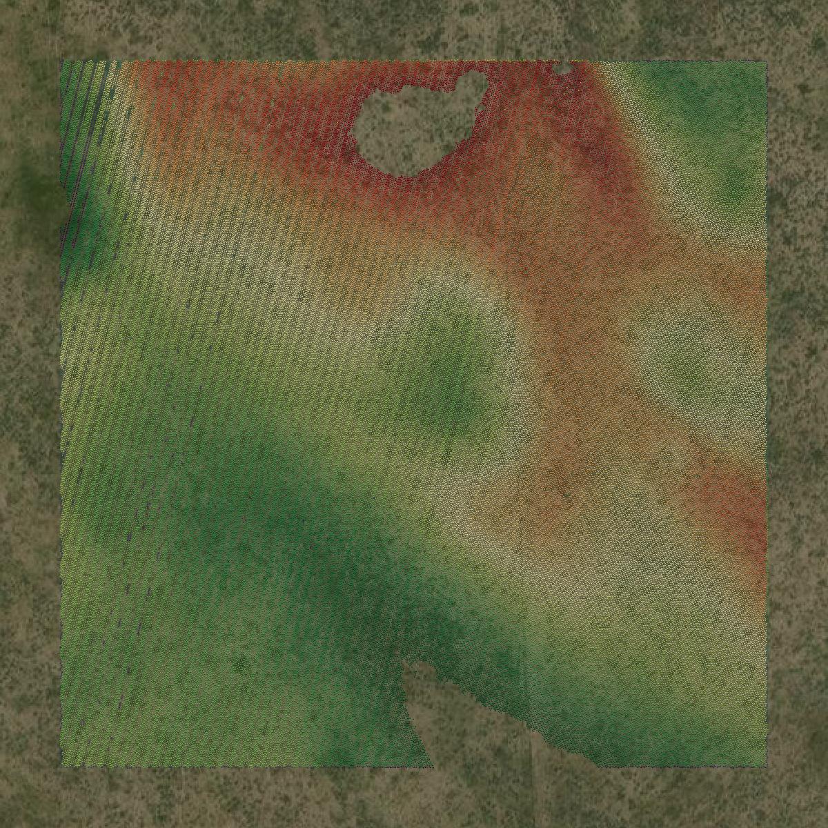 This image shows a LiDAR point cloud in Washington County created using GIS data in Equator.