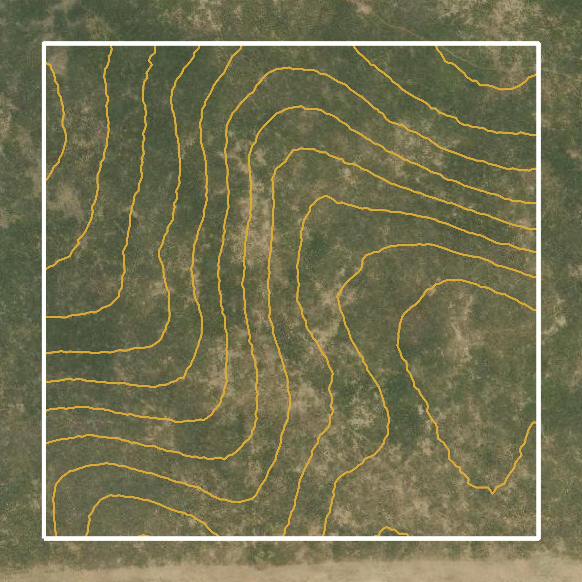 This image shows a contour map in Weld County created using GIS data in Equator.