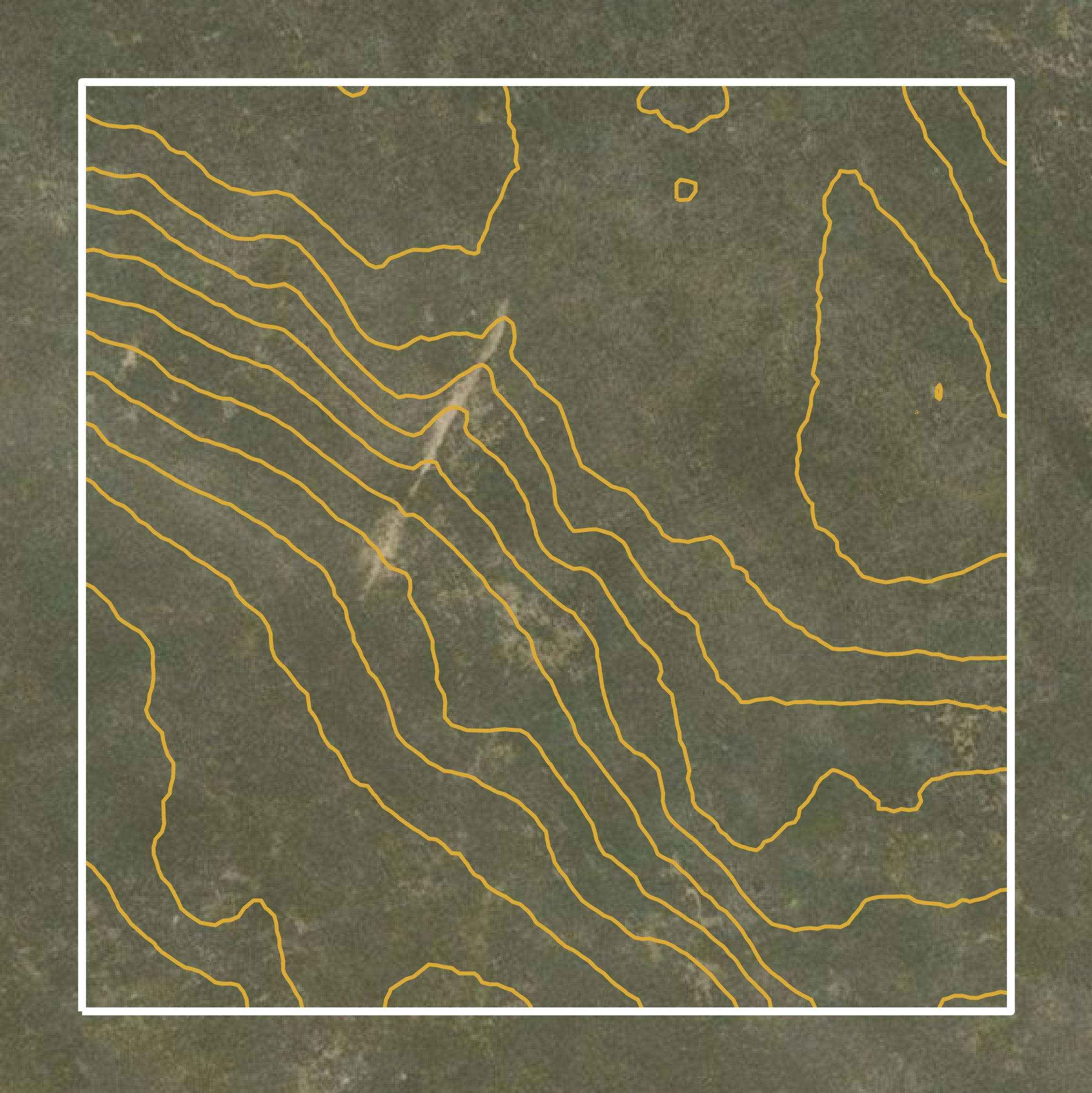 This image shows a contour map in Yuma County created using GIS data in Equator.