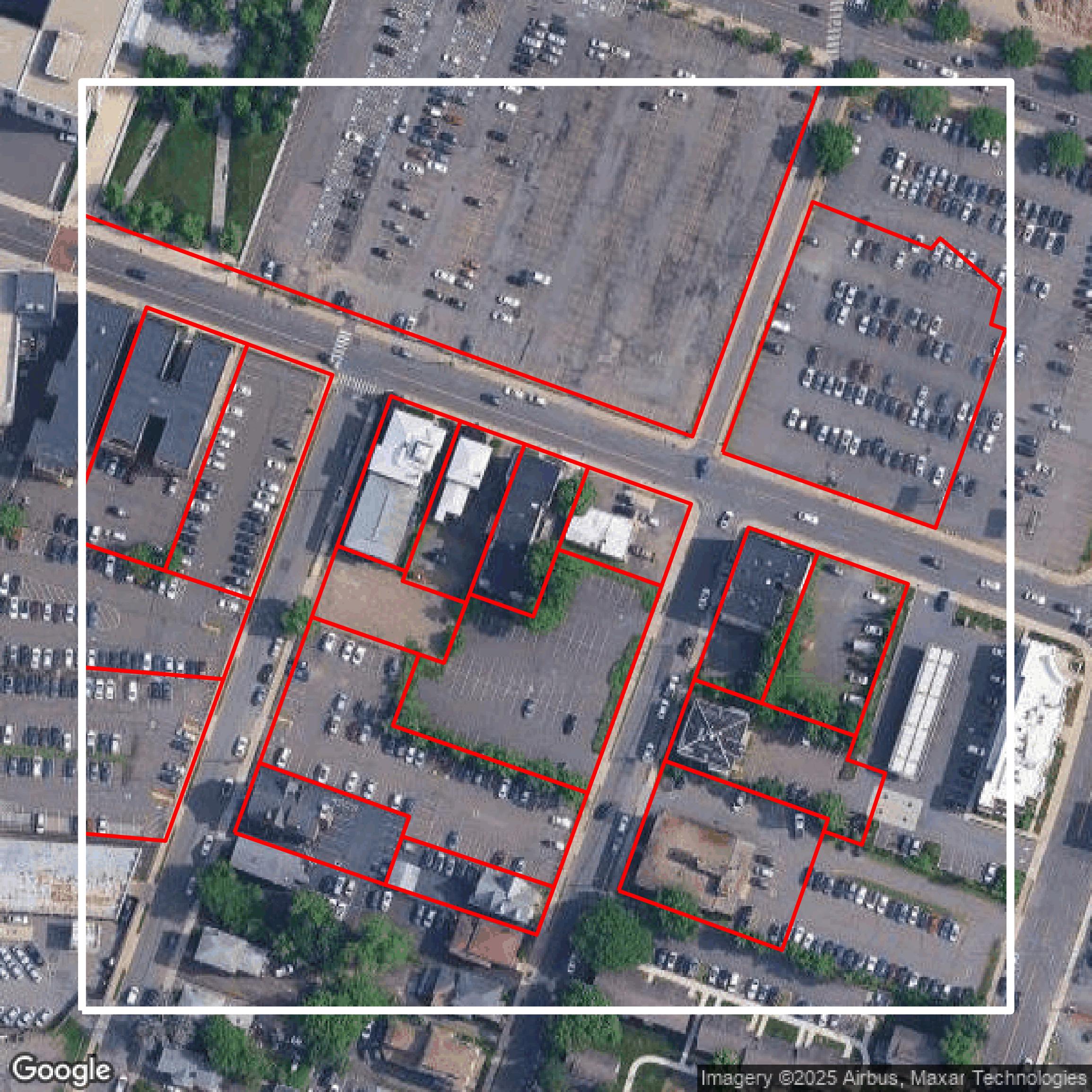 This image shows parcel data in Capitol Planning Region created using GIS data in Equator.