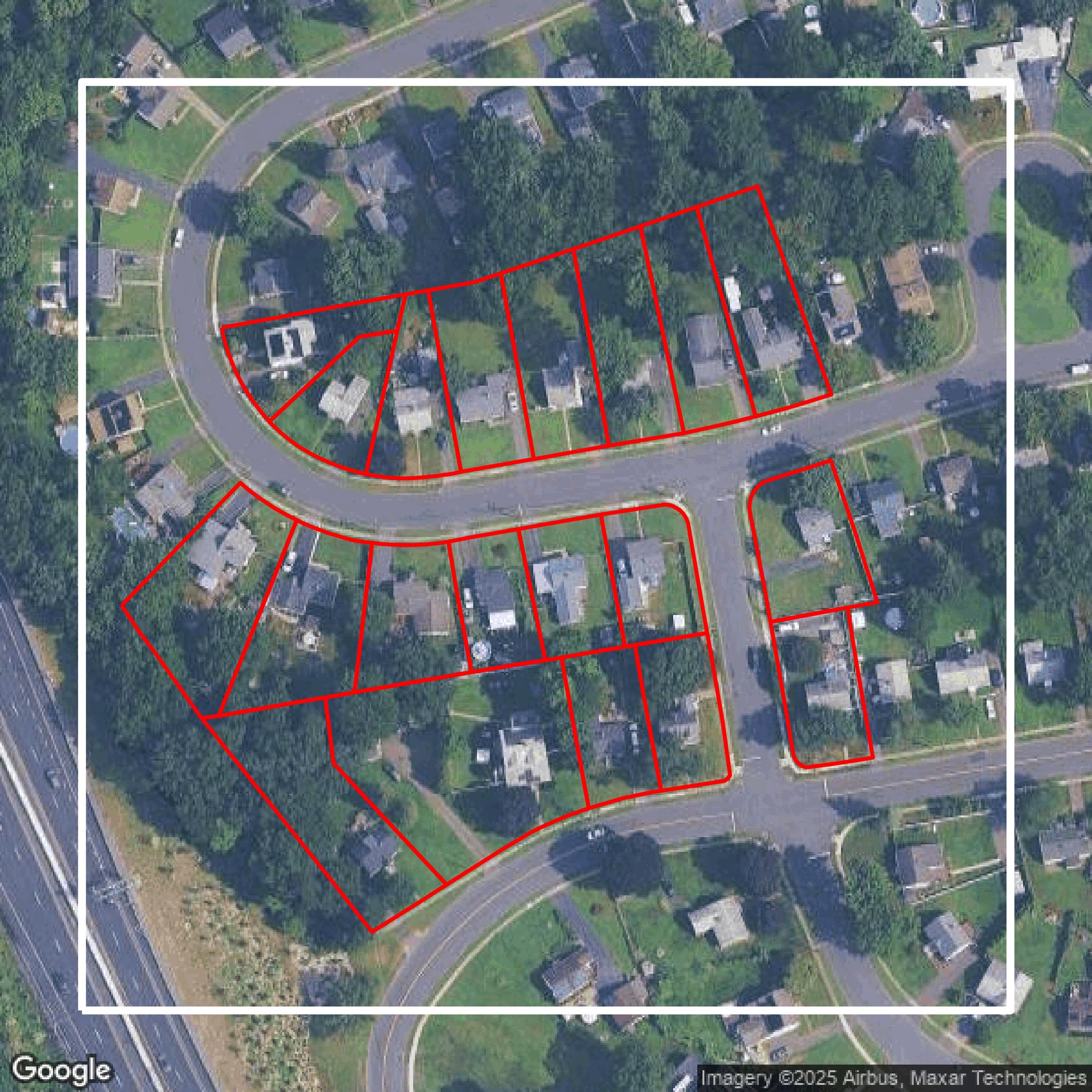 This image shows parcel data in Capitol Planning Region created using GIS data in Equator.