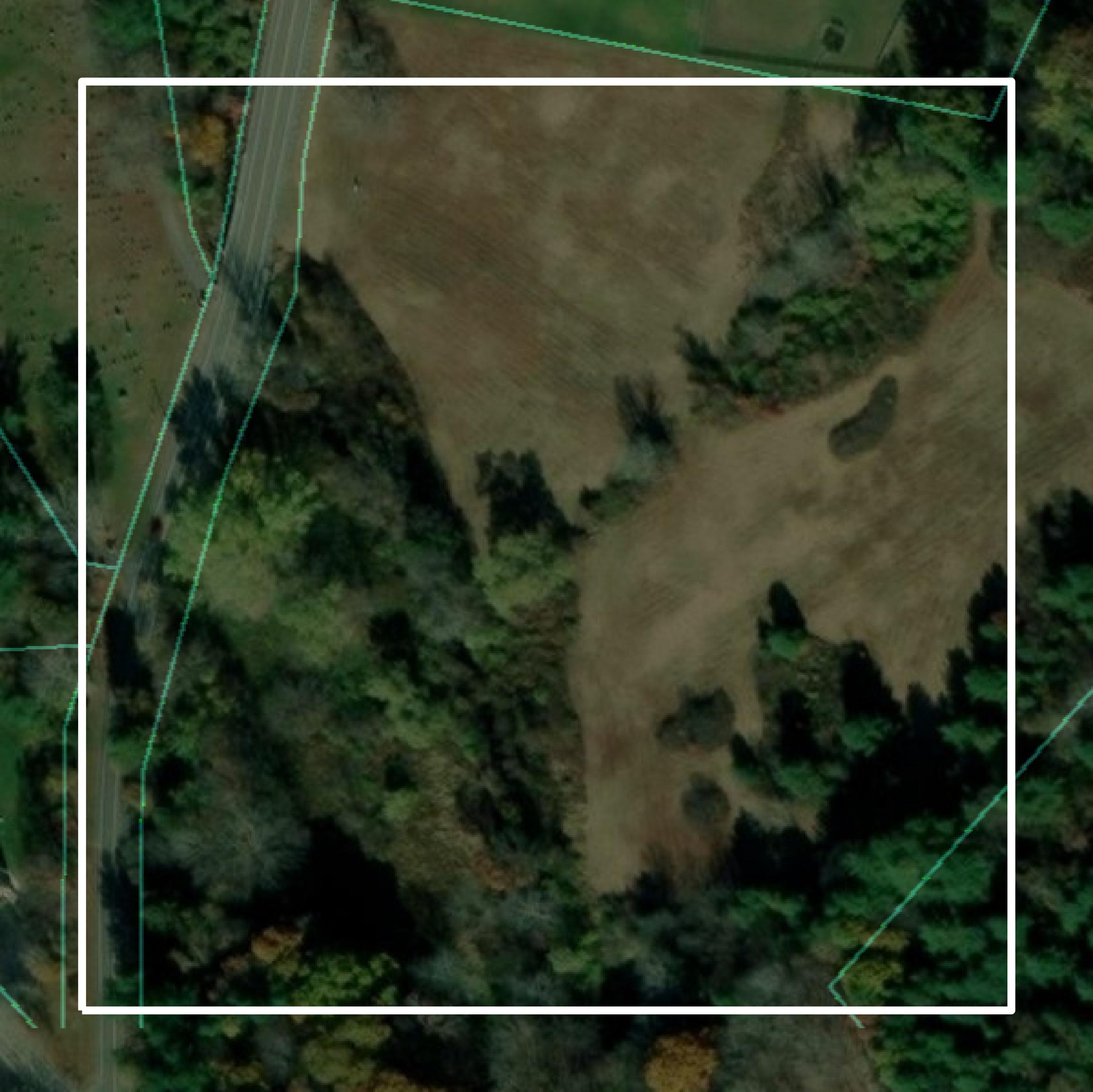 This image shows parcel and building data in Northeastern Connecticut Planning Region created using GIS data in Equator.
