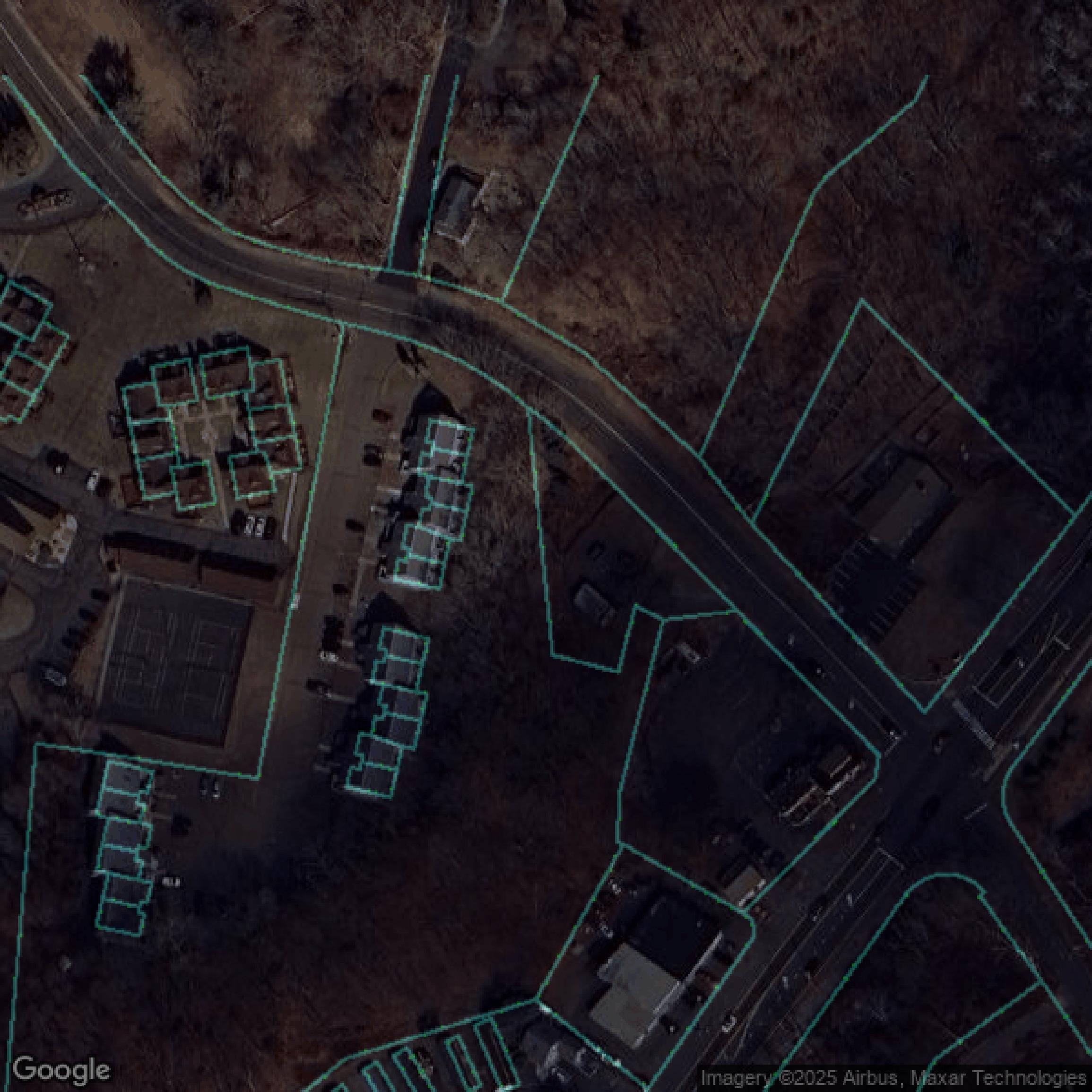 This image shows parcel data in South Central Connecticut Planning Region created using GIS data in Equator.