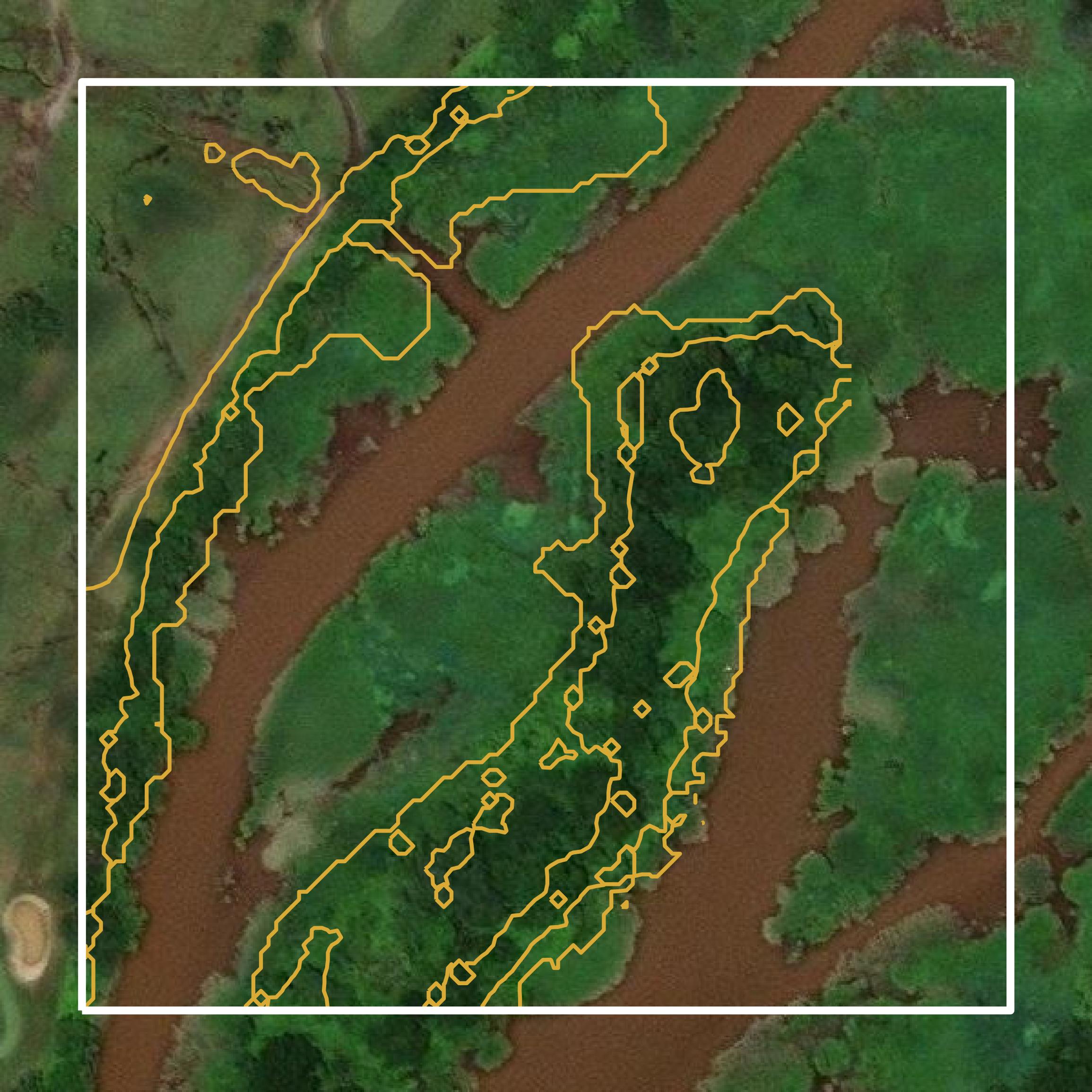 This image shows a contour map in District of Columbia created using GIS data in Equator.