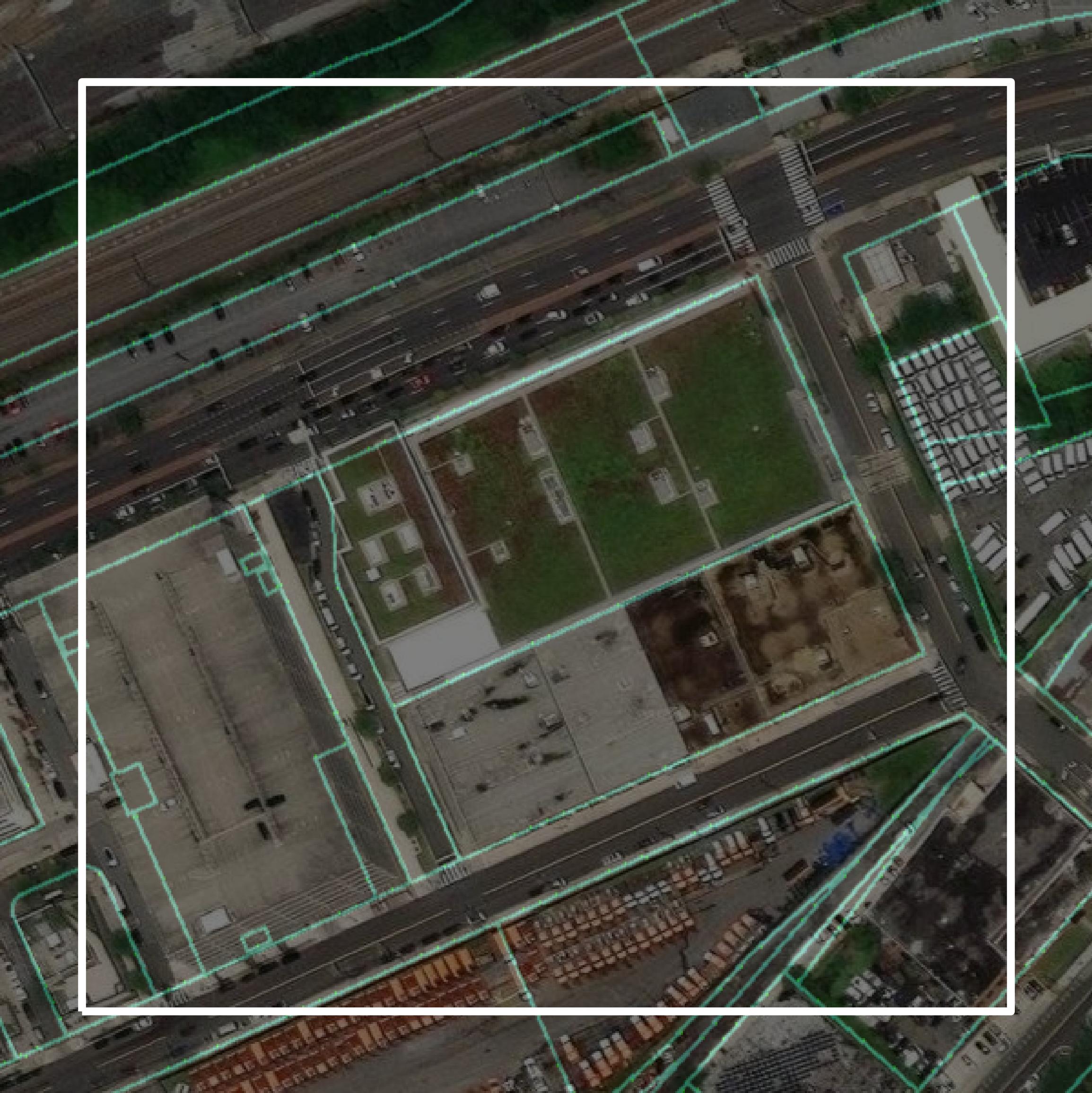 This image shows parcel and building data in District of Columbia created using GIS data in Equator.
