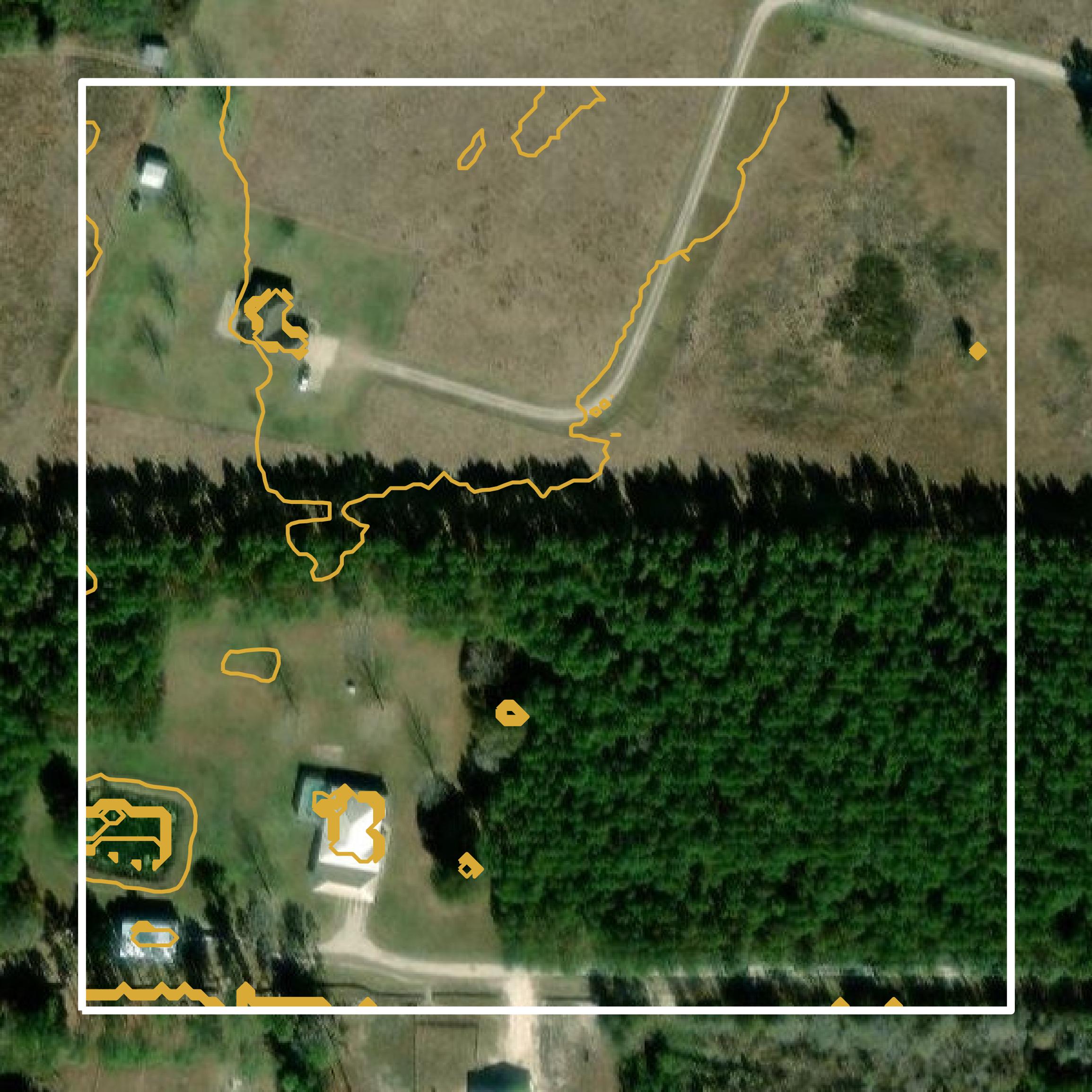 This image shows a contour map in Bradford County created using GIS data in Equator.